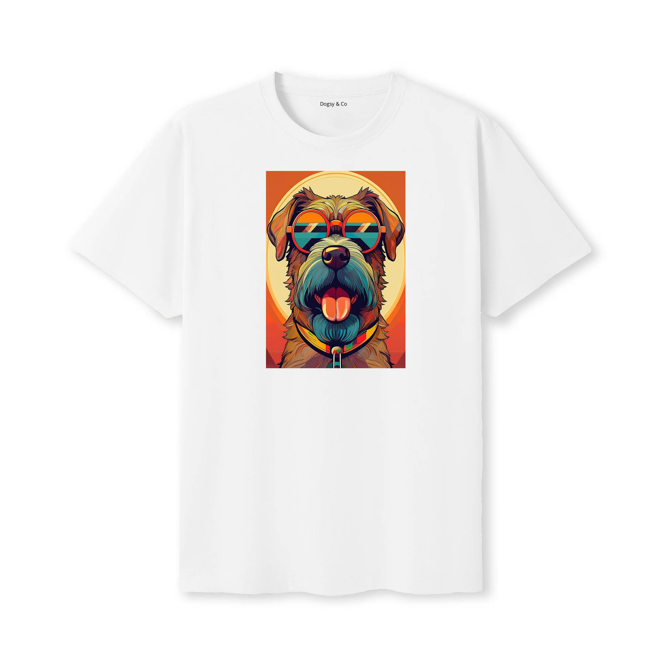 Border Terrier Sunnies Dog T-Shirt V2 White