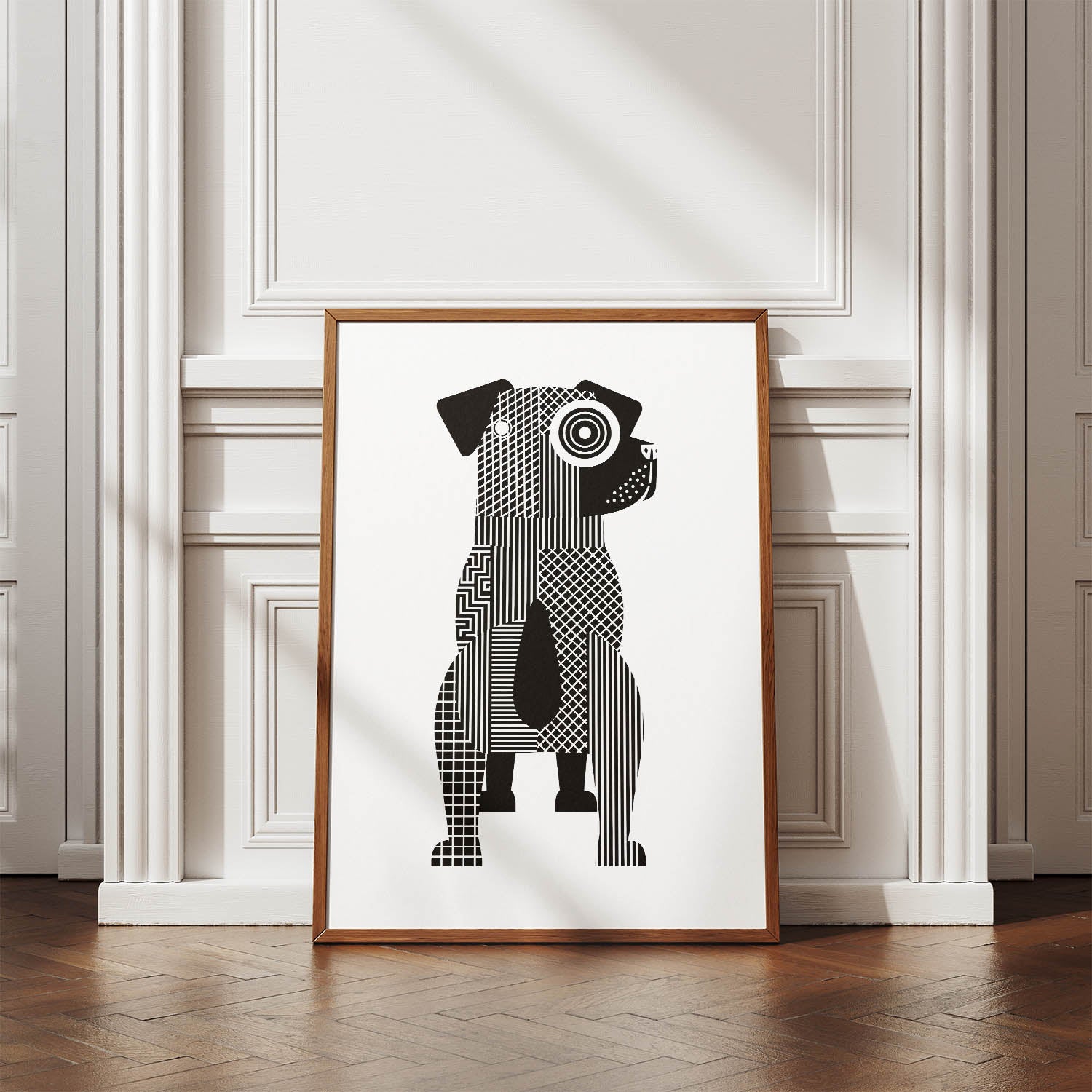 Border Terrier Geometric Line Art mockup
