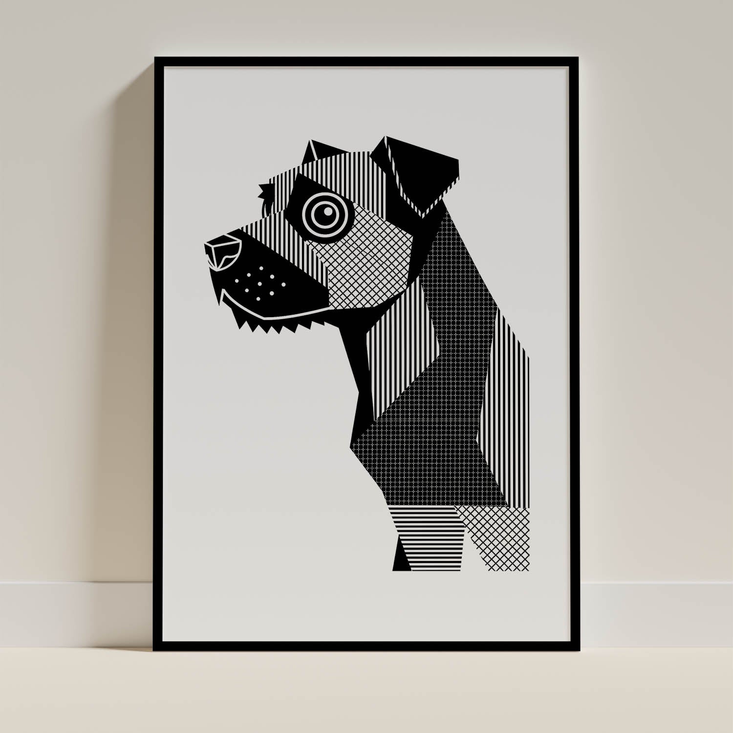 Border Terrier Geometric Line Art mockup
