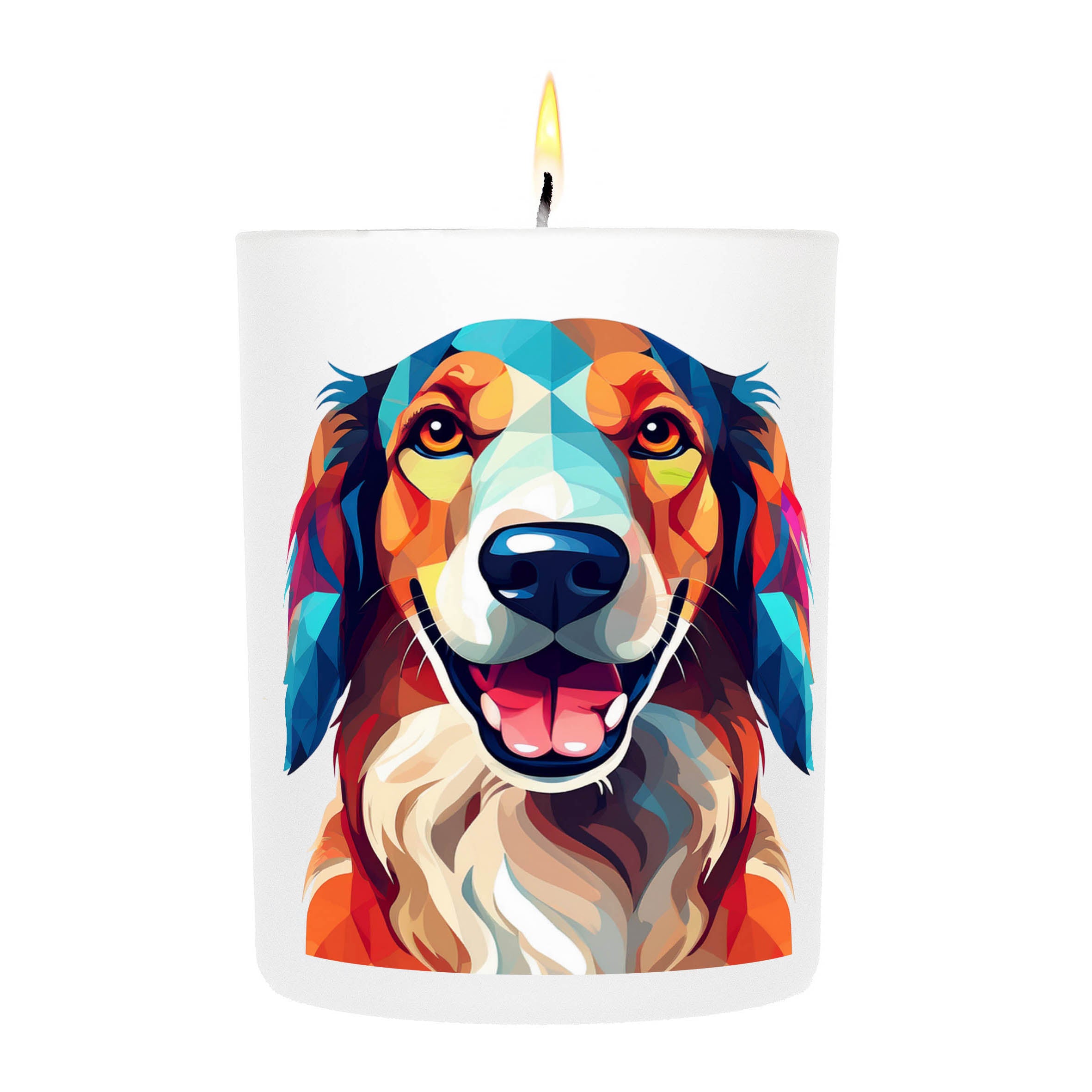 Borzoi Graphic Bold Dog Candle