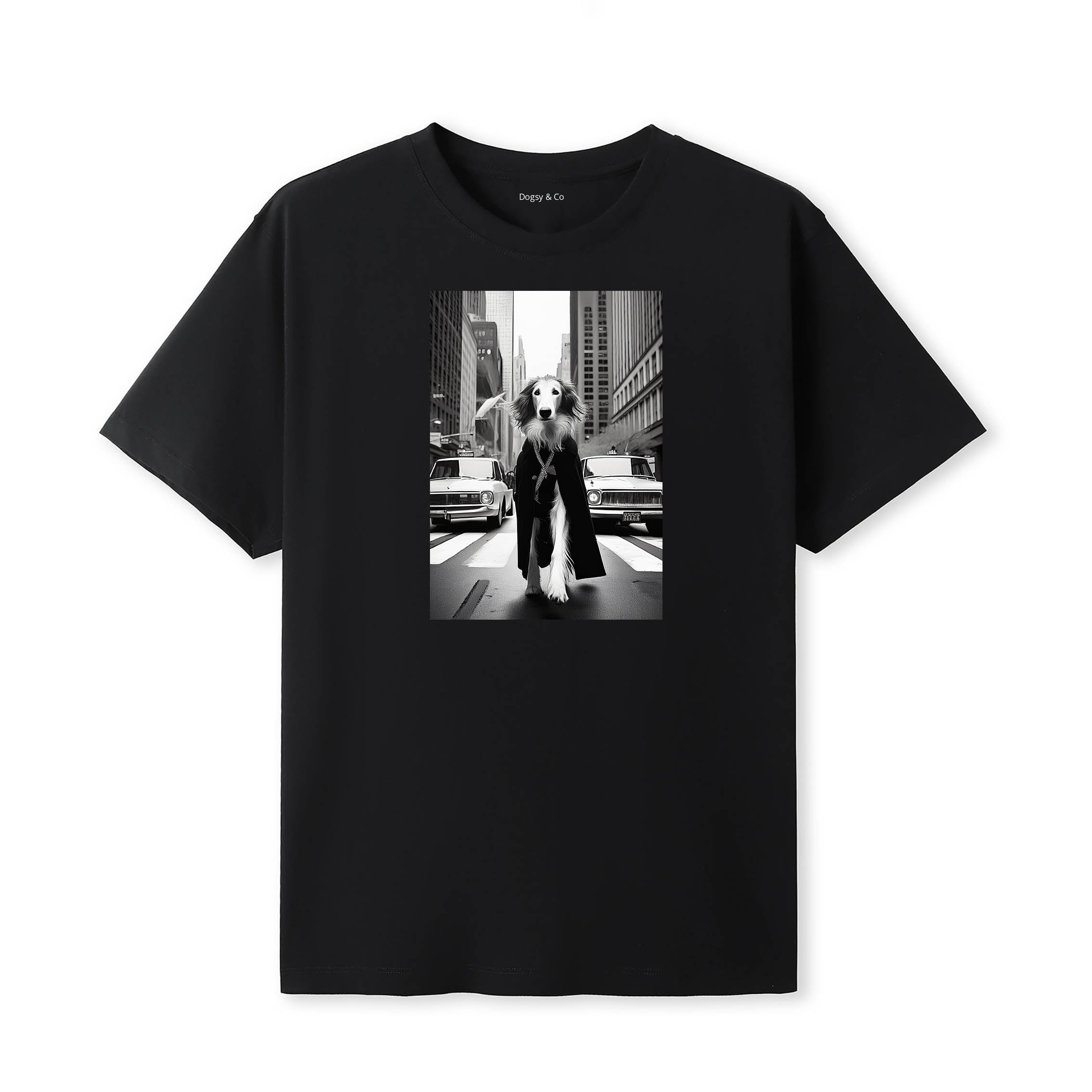 Borzoi Dogsy Dean T-Shirt Black
