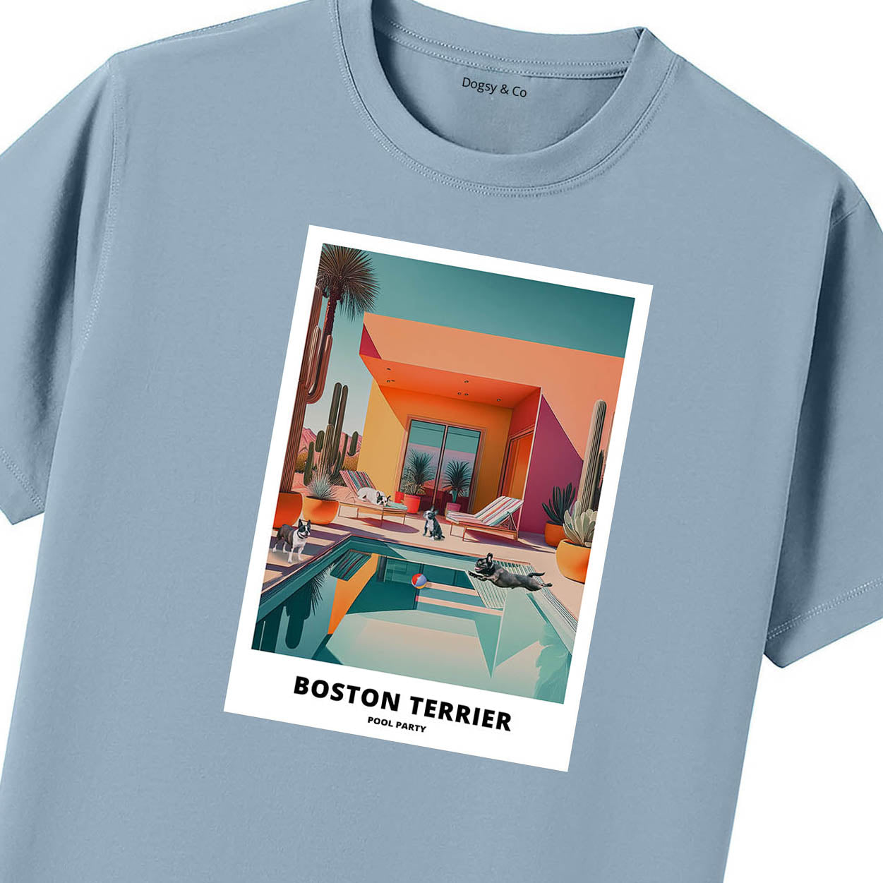 Boston Terrier Pool Party T-shirt