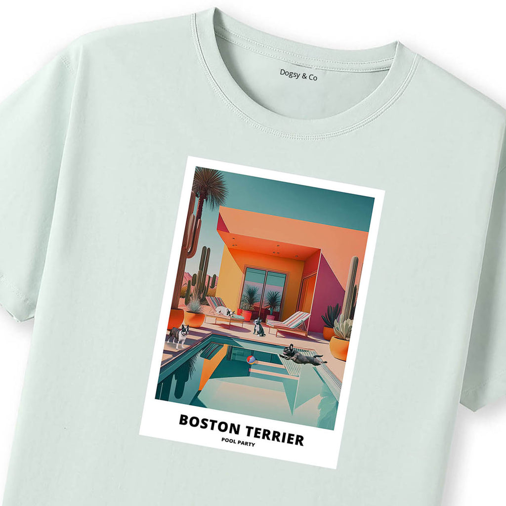 Boston Terrier Pool Party T-shirt