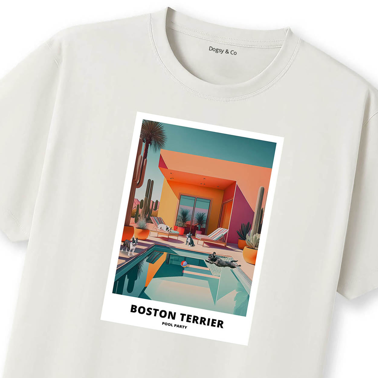 Boston Terrier Pool Party T-shirt