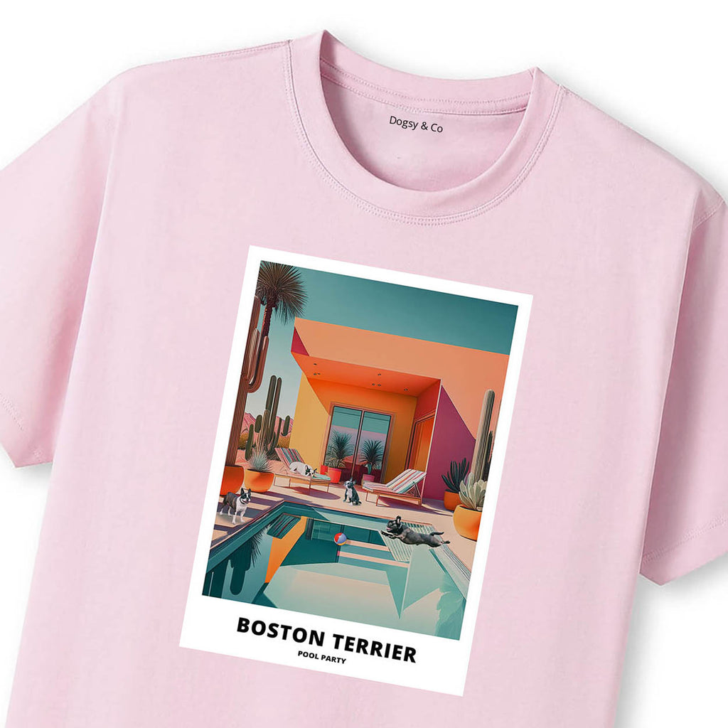 Boston Terrier Pool Party T-shirt