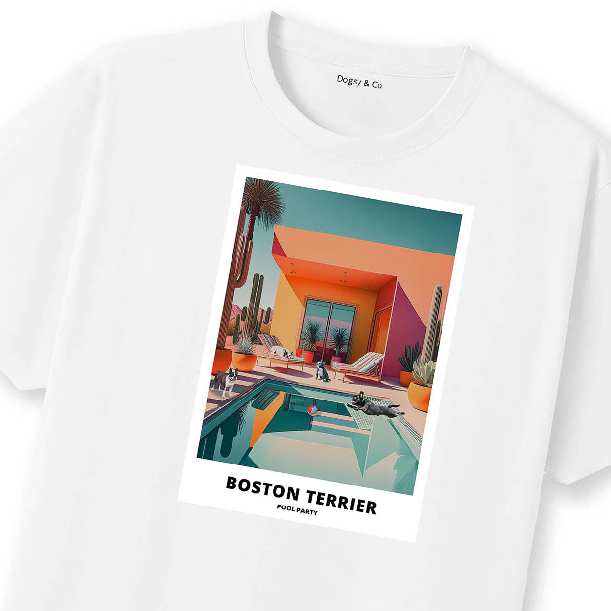 Boston Terrier Pool Party T-shirt