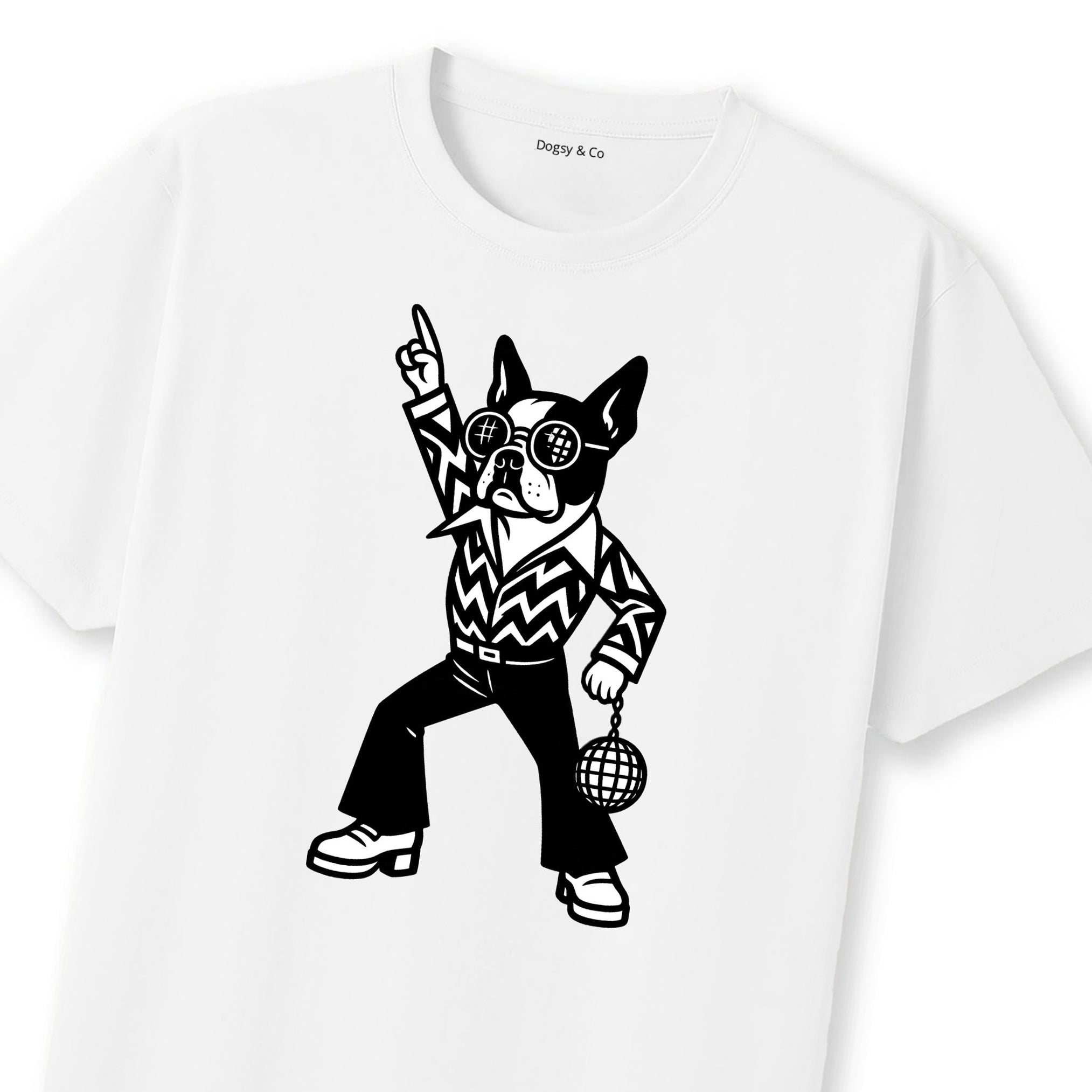 Boston Terrier Disco Doggo T-Shirt | Dogsy & Co