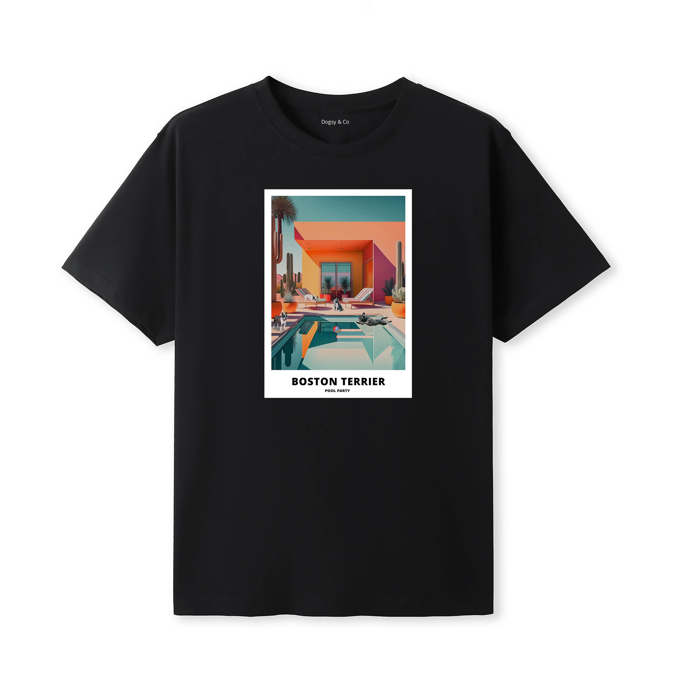 Boston Terrier Pool Party T-shirt