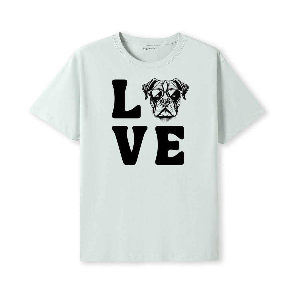 Boxer LOVE DOGS Tshirt - Mint