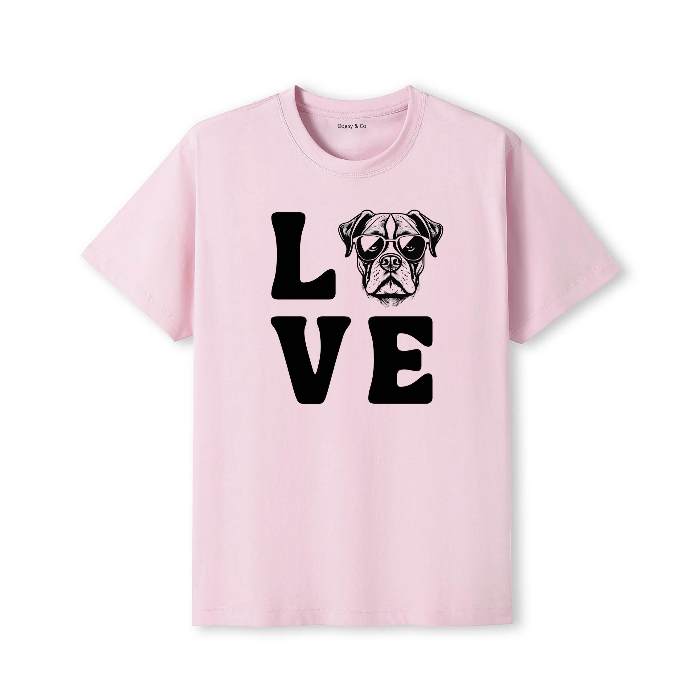 Boxer LOVE DOGS Tshirt - Pink