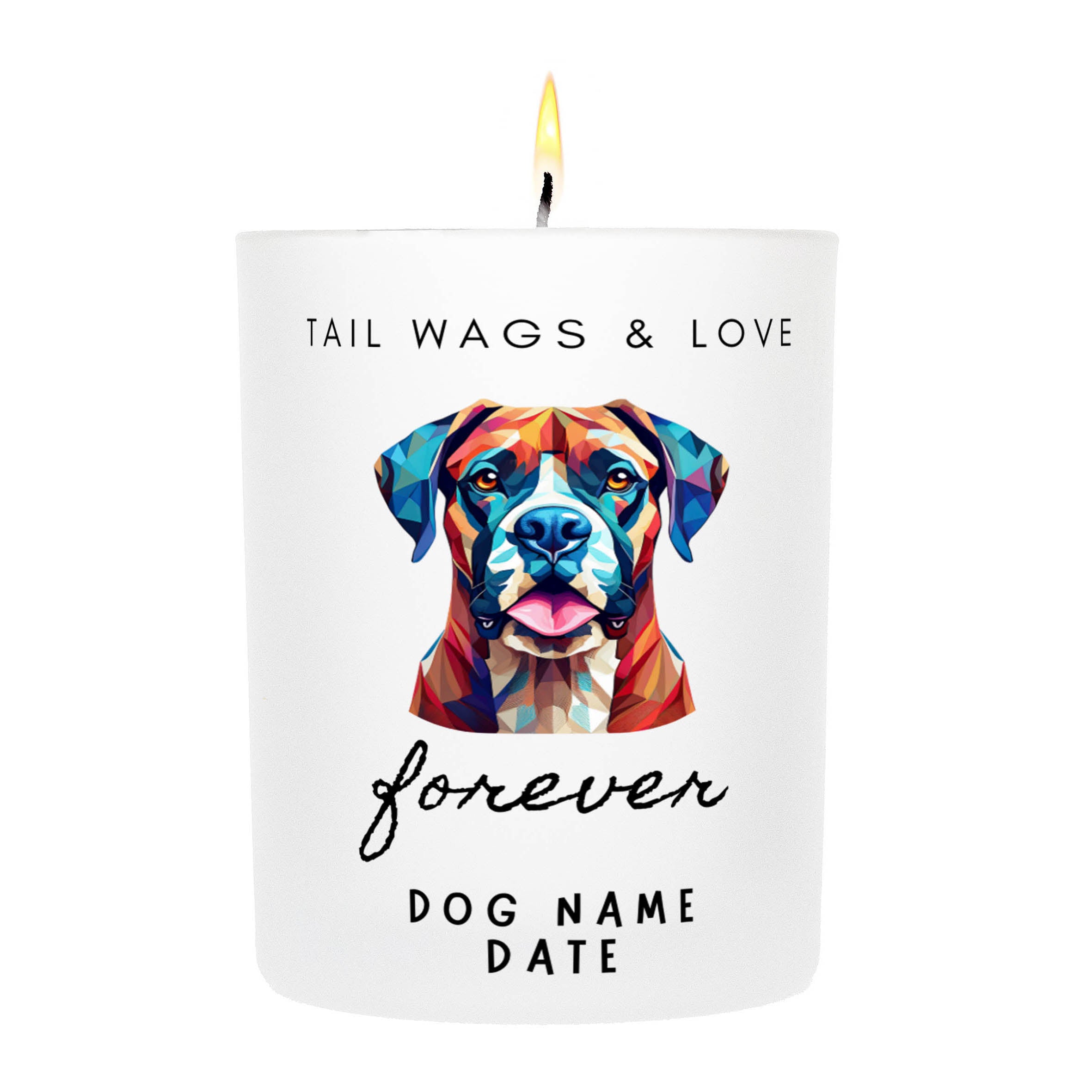 BOXER   Tail Wags & Love Custom Candle