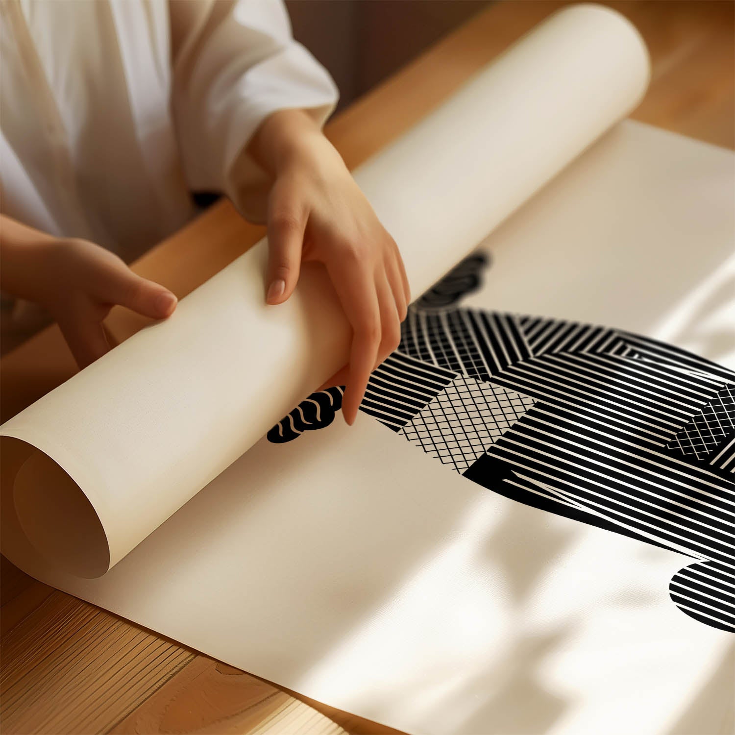 Boykin Spaniel Geometric Line Art mockup