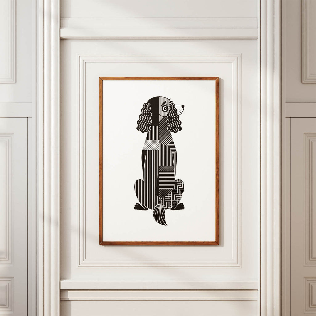 Boykin Spaniel Geometric Line Art mockup