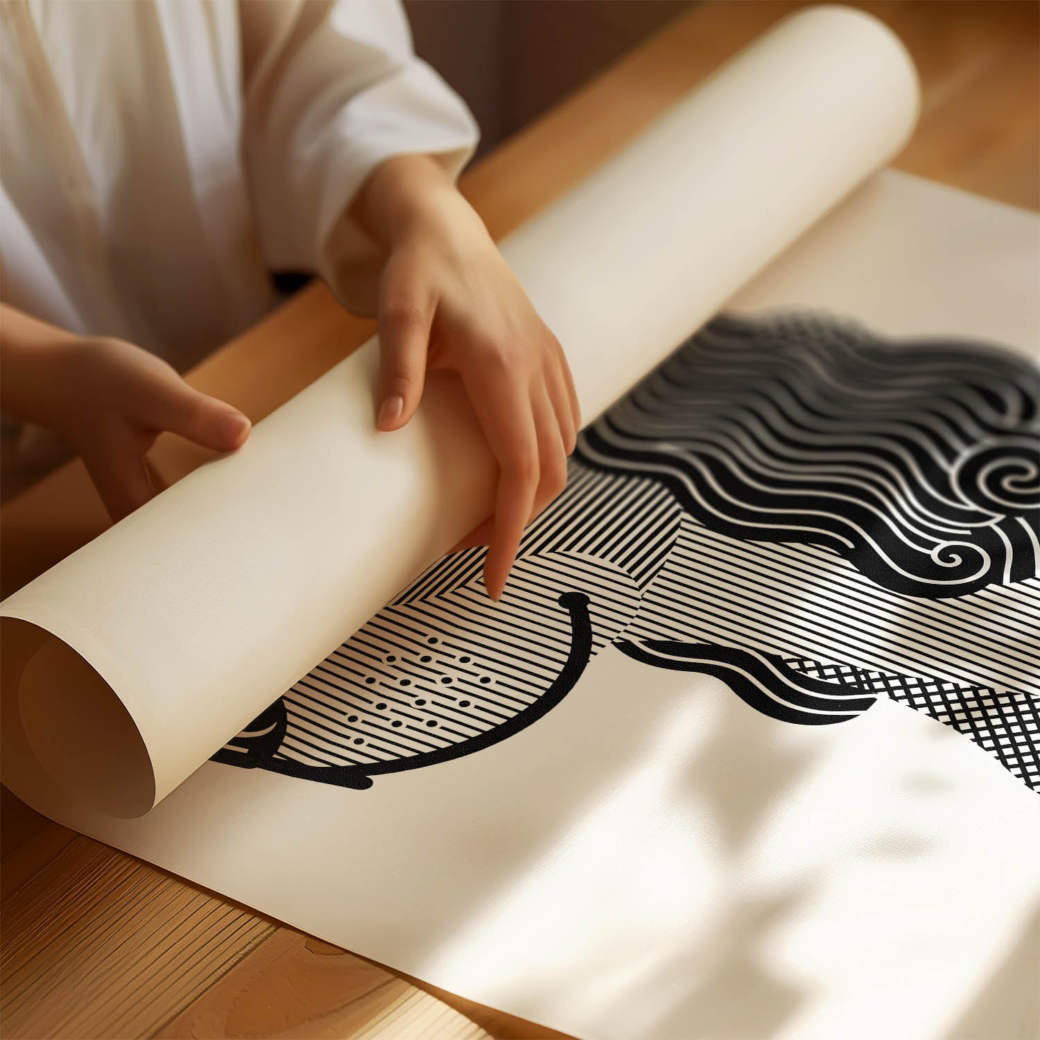Boykin Spaniel Geometric Line Art mockup