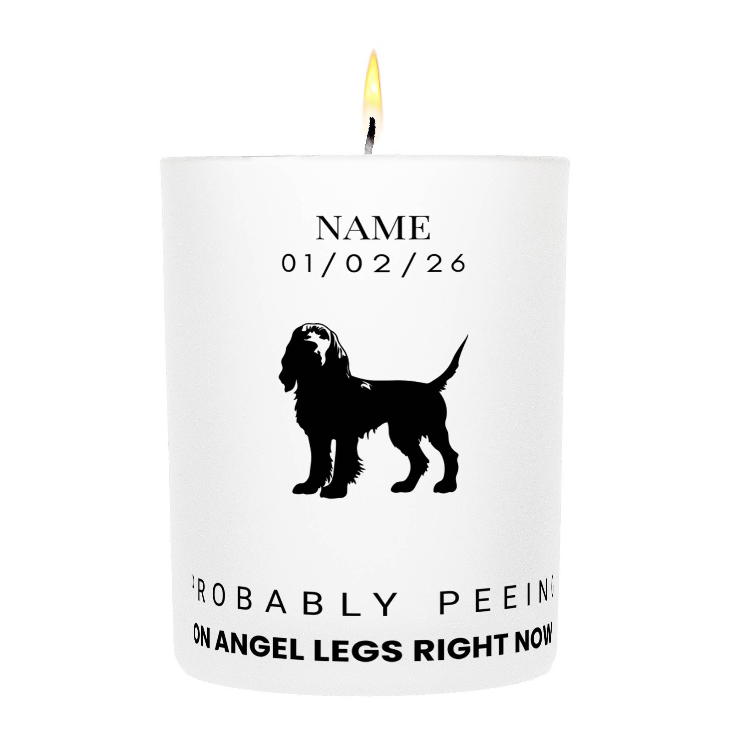 Bracco Italiano – Probably Peeing on Angel Legs Right Now Custom Candle