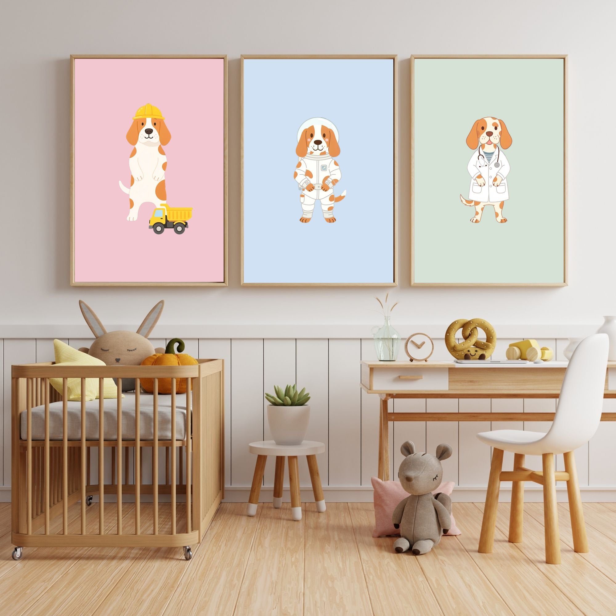 Bracco Italiano Kids Nursery Wall Art Print Bundle — 22 Dog Costume Designs, 5 Colours, 6 Print Sizes | Digital Download