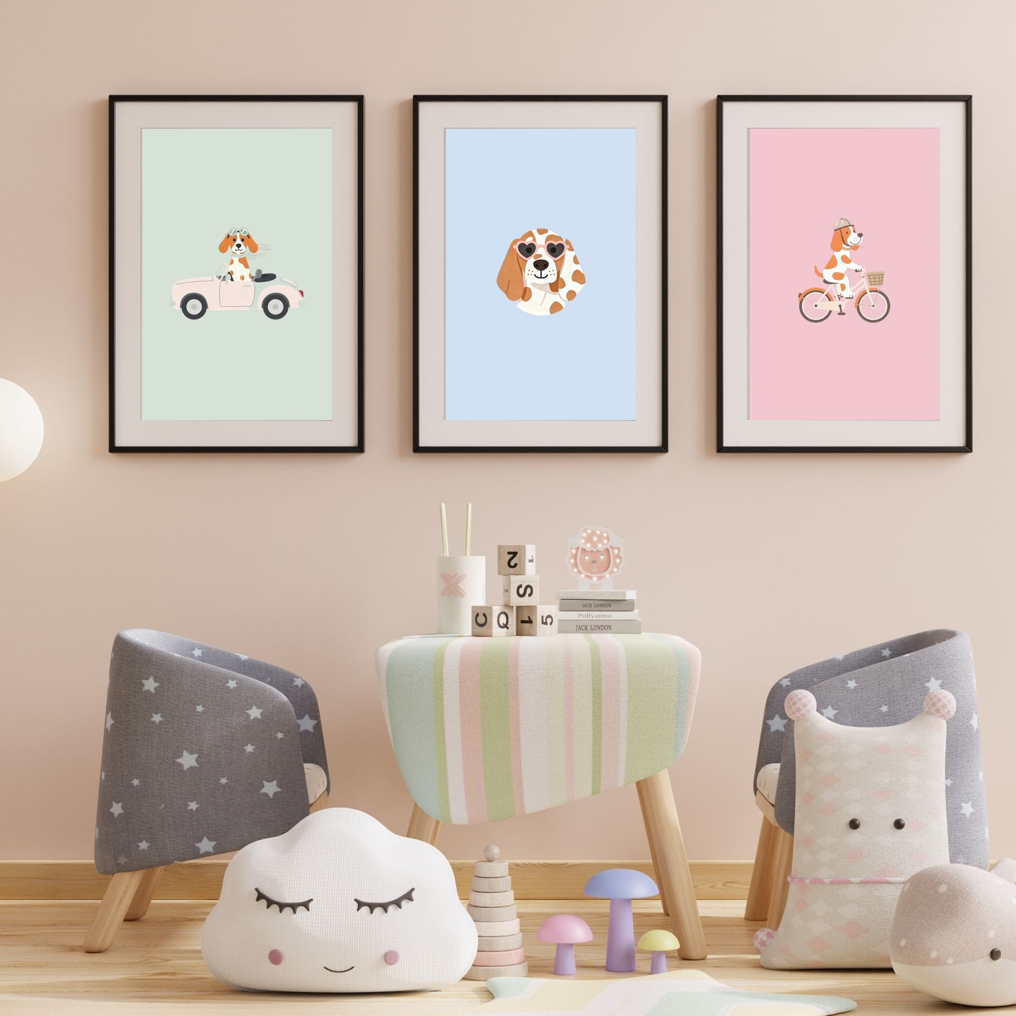Bracco Italiano Kids Nursery Wall Art Print Bundle — 22 Dog Costume Designs, 5 Colours, 6 Print Sizes | Digital Download