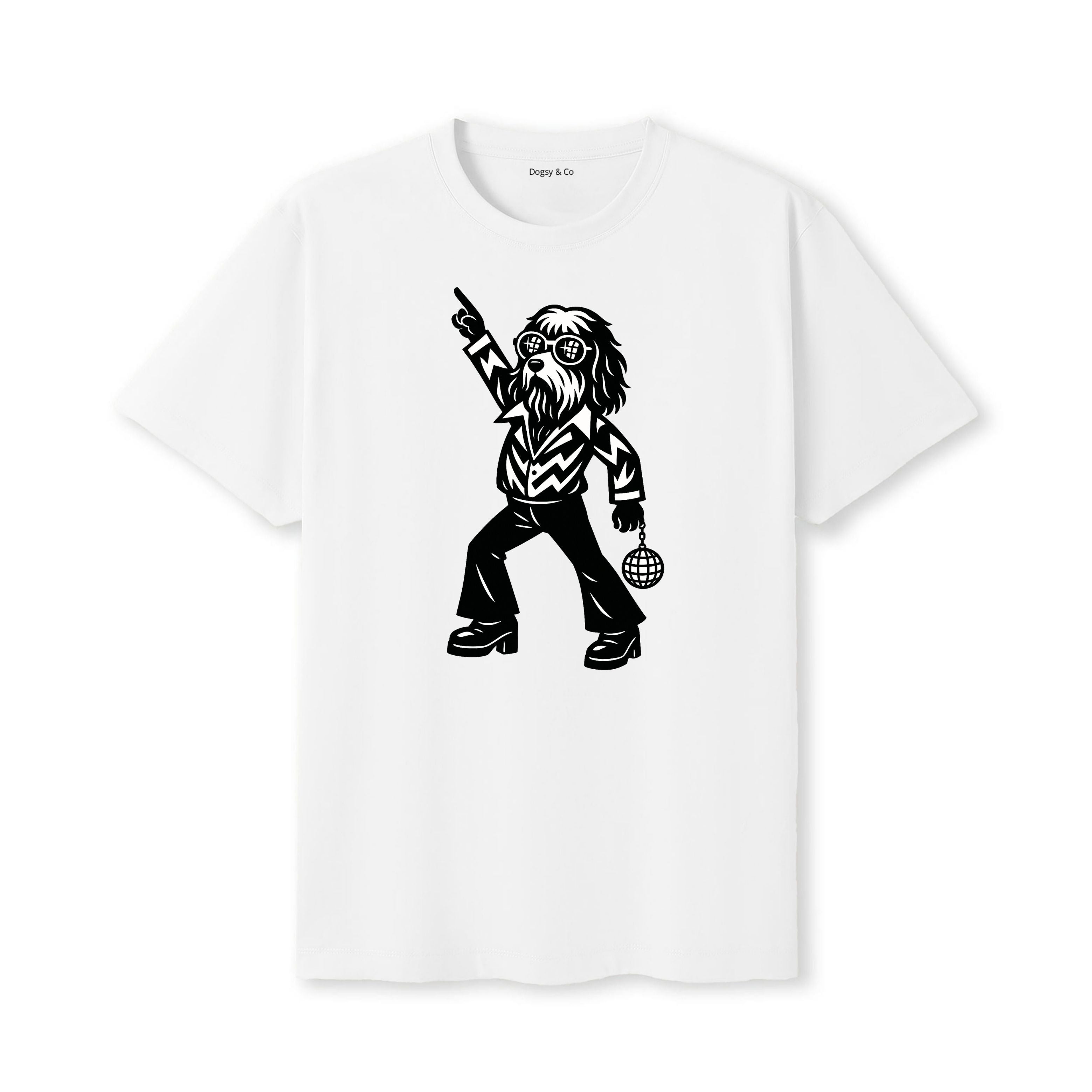 Briard Disco Doggo T-Shirt - alternate view