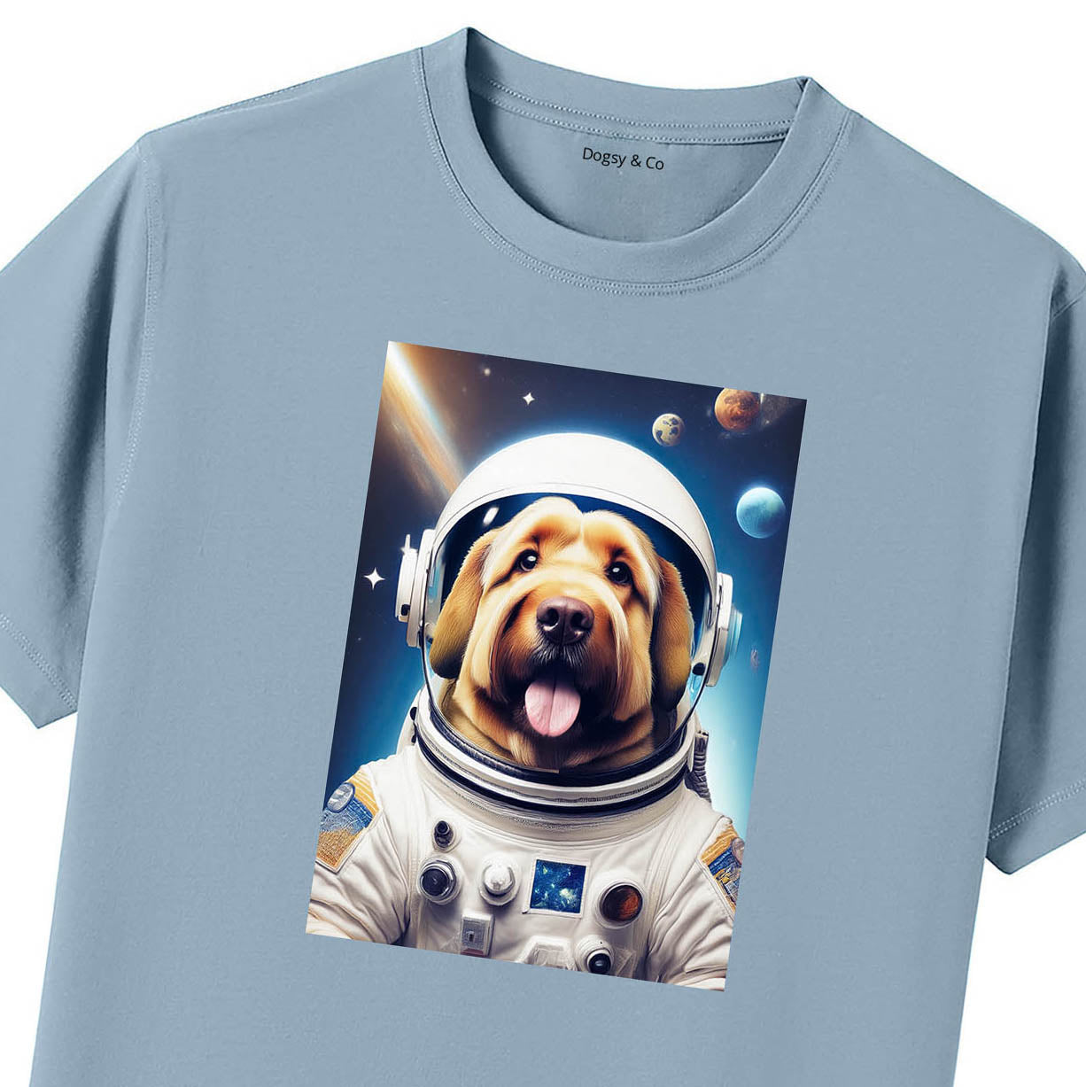 Blue T-Shirt Close Up