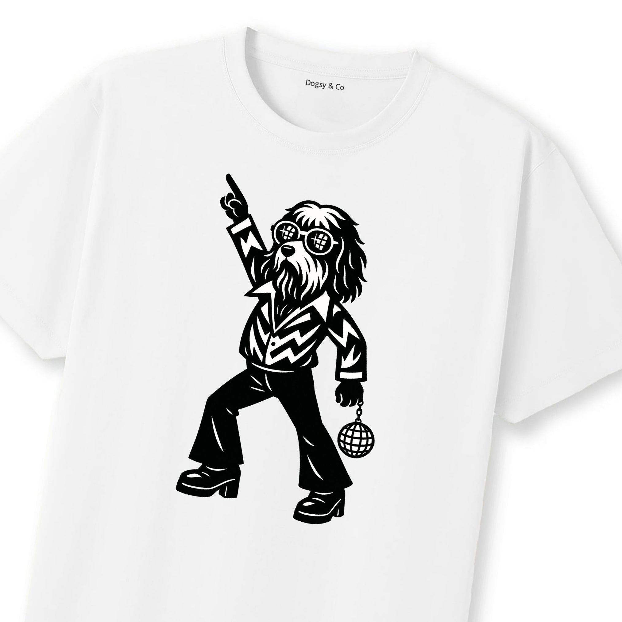 Briard Disco Doggo T-Shirt | Dogsy & Co