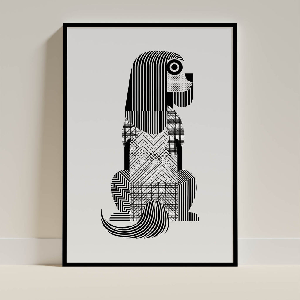 Briard Geometric Line Art mockup