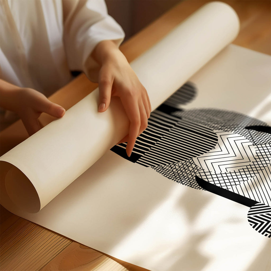 Briard Geometric Line Art mockup