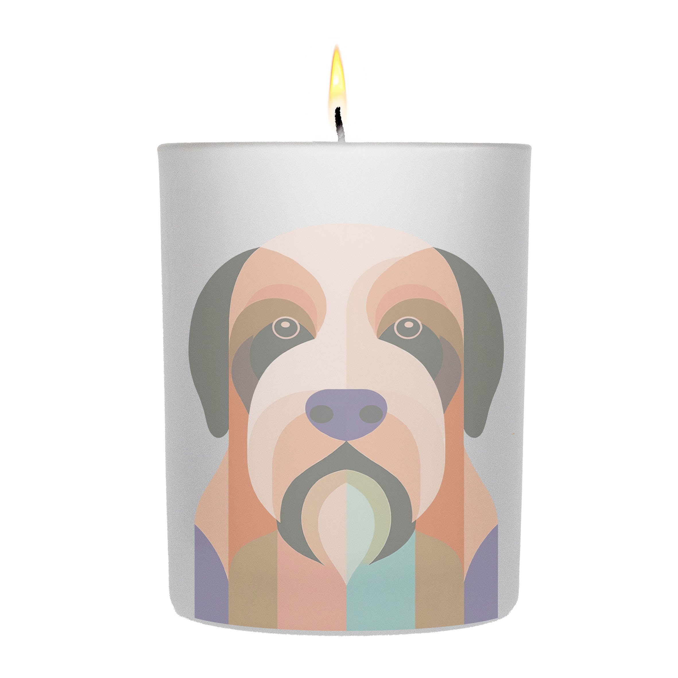 Briard Graphic Retro Chic Frosted Candle | Dogsy & Co