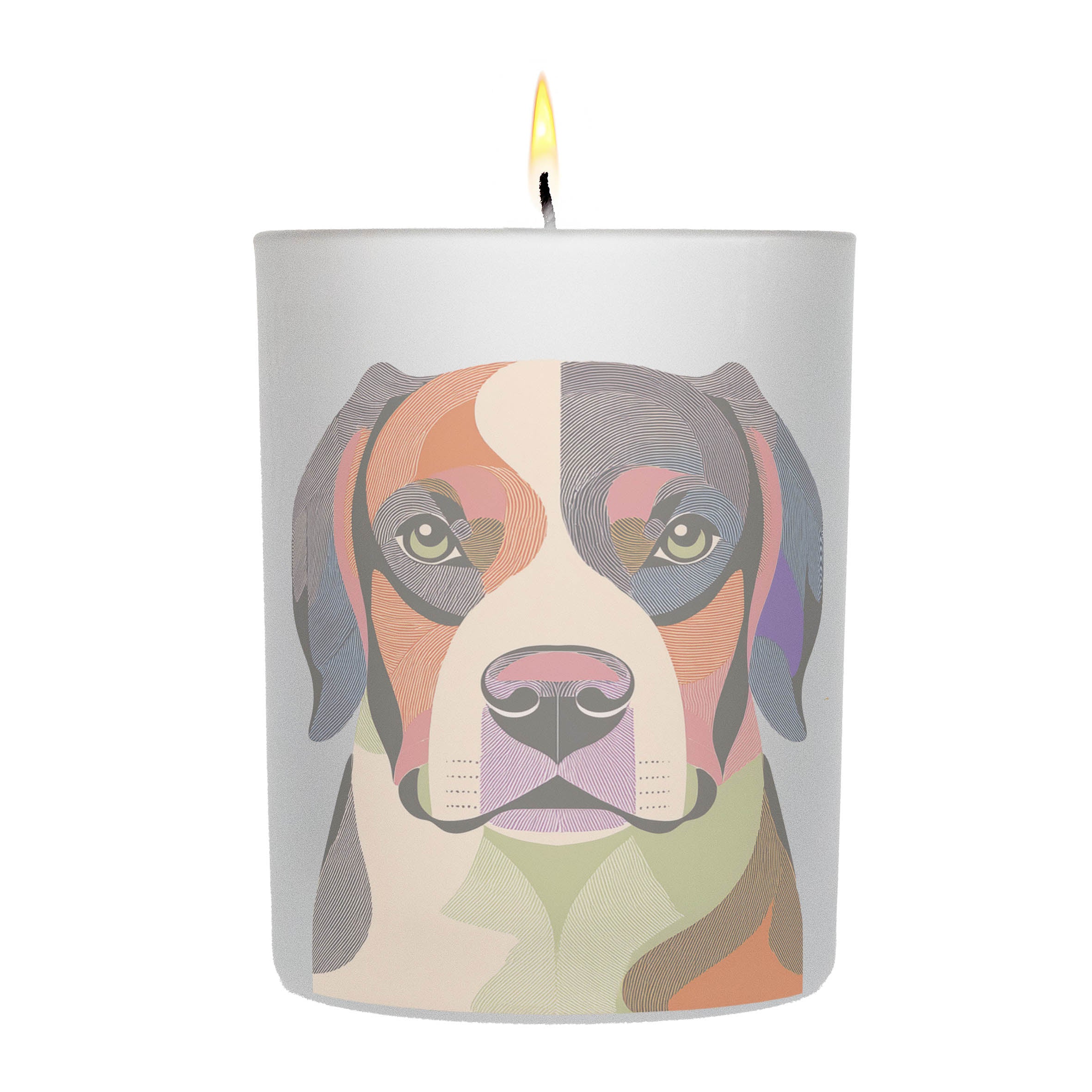 Brittany Graphic Retro Chic Frosted Candle | Dogsy & Co