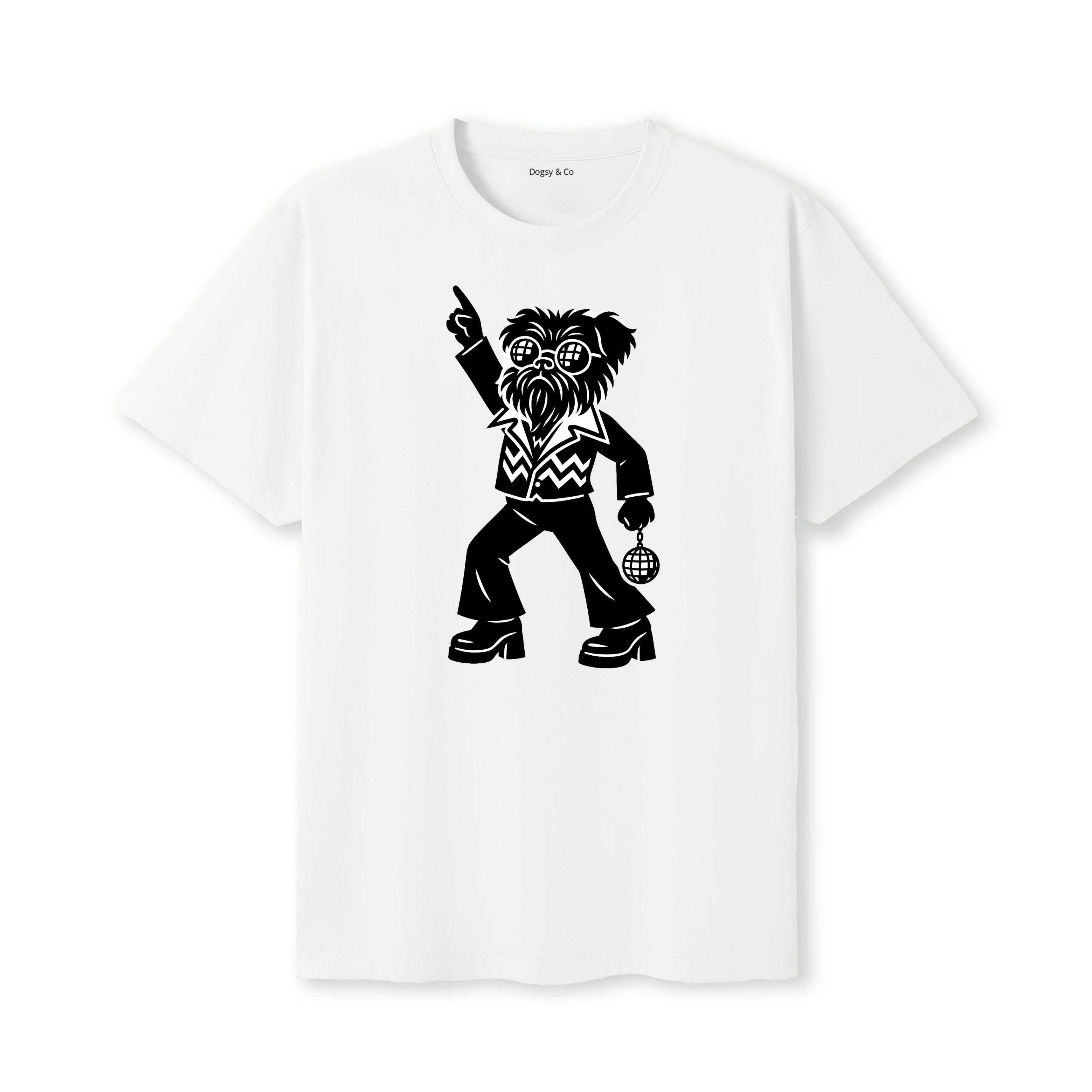 Brussels Griffon Disco Doggo T-Shirt - alternate view