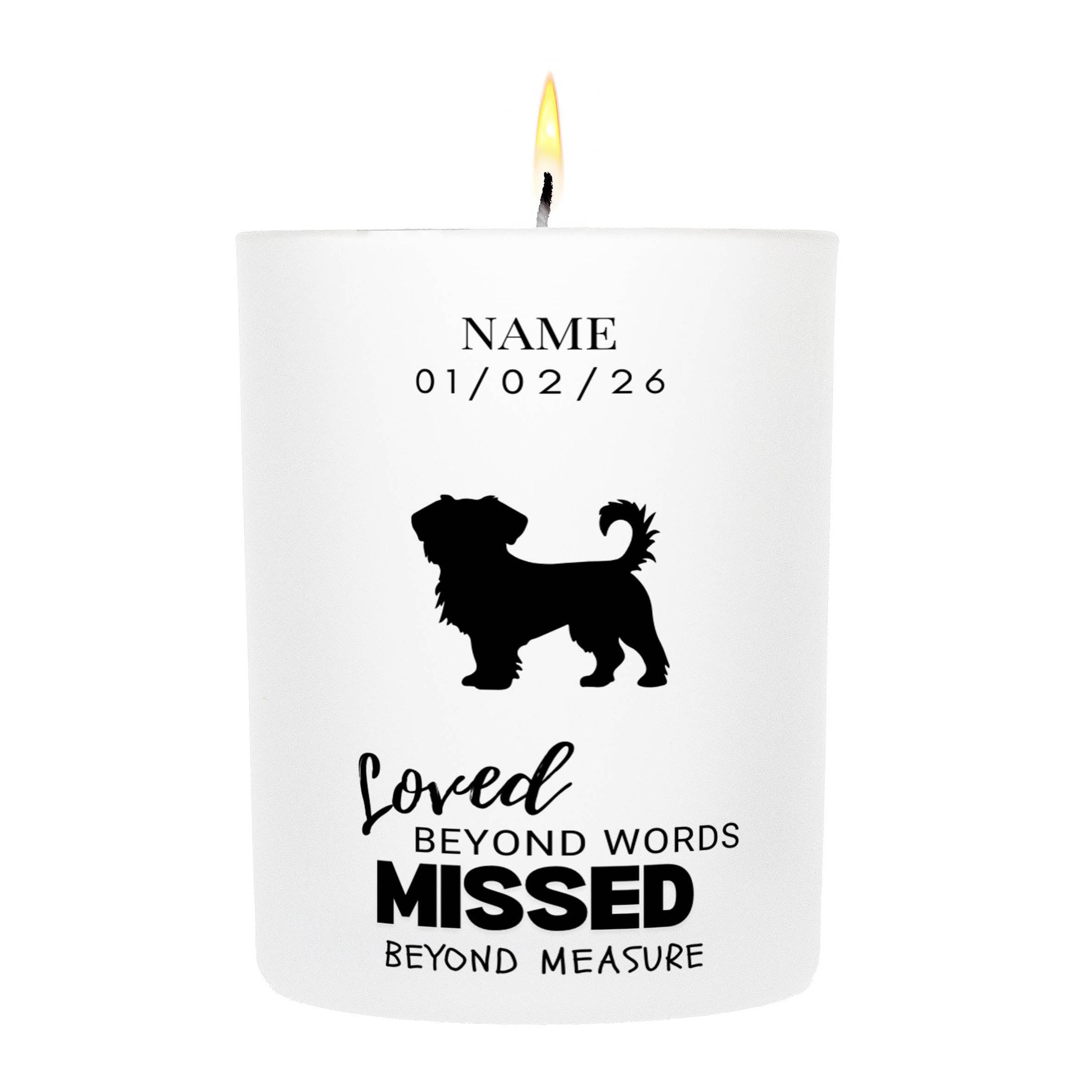 Brussels Griffon – Loved Beyond Words, Missed Beyond Measure Custom Candle | Dogsy & Co