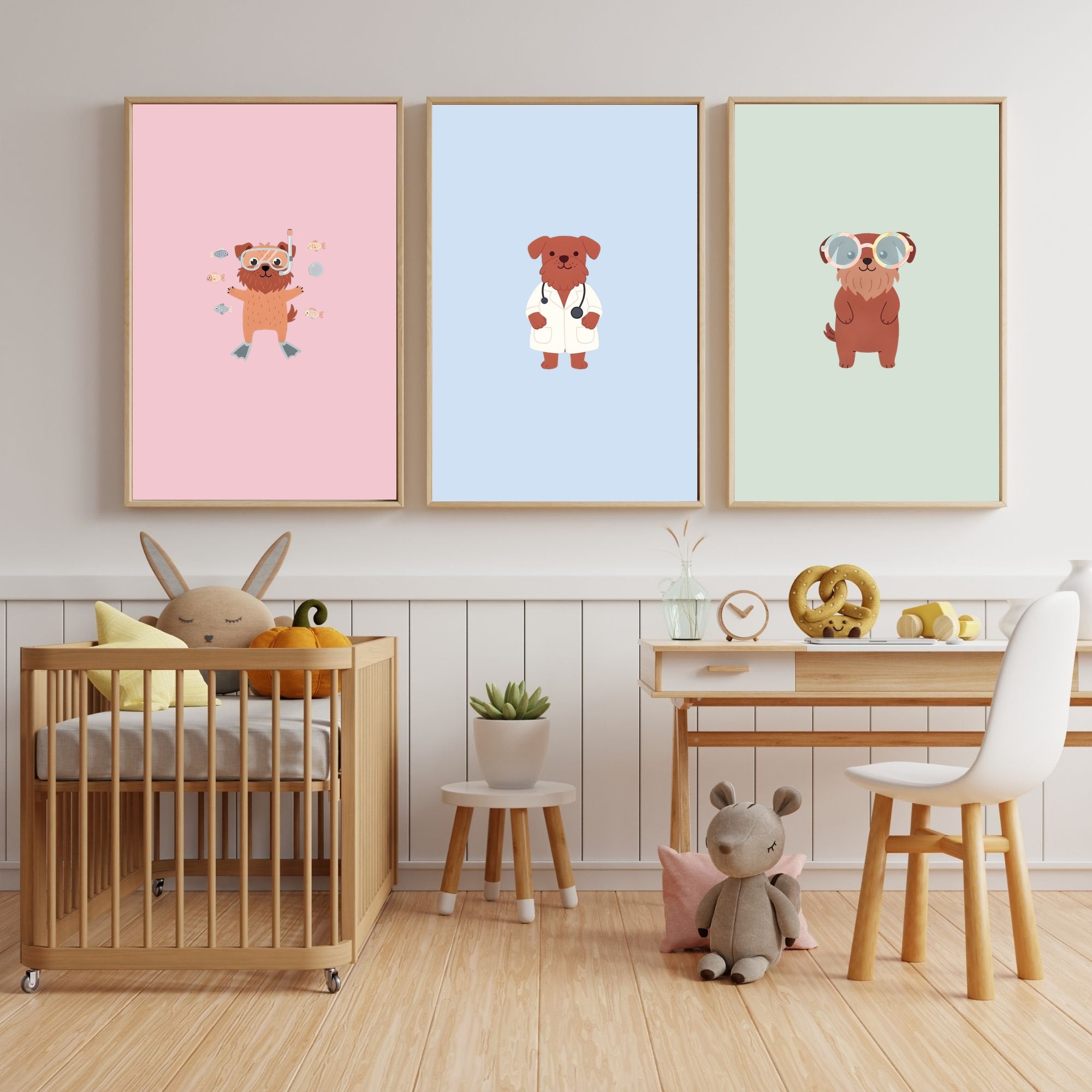 Brussels Griffon Kids Nursery Wall Art Print Bundle — 22 Dog Costume Designs, 5 Colours, 6 Print Sizes | Digital Download