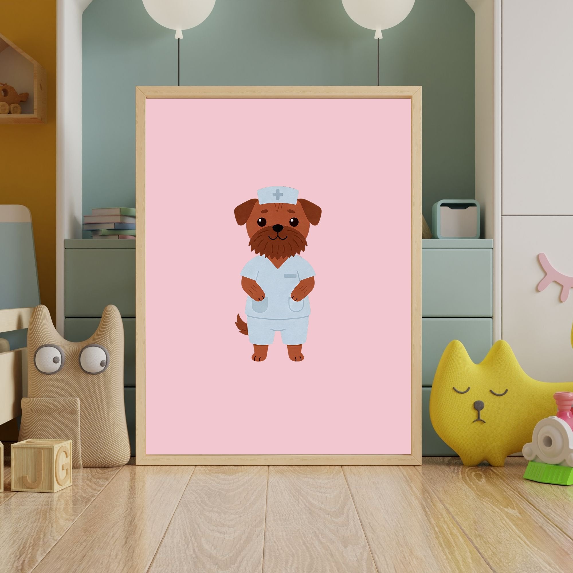 Brussels Griffon Kids Nursery Wall Art Print Bundle — 22 Dog Costume Designs, 5 Colours, 6 Print Sizes | Digital Download