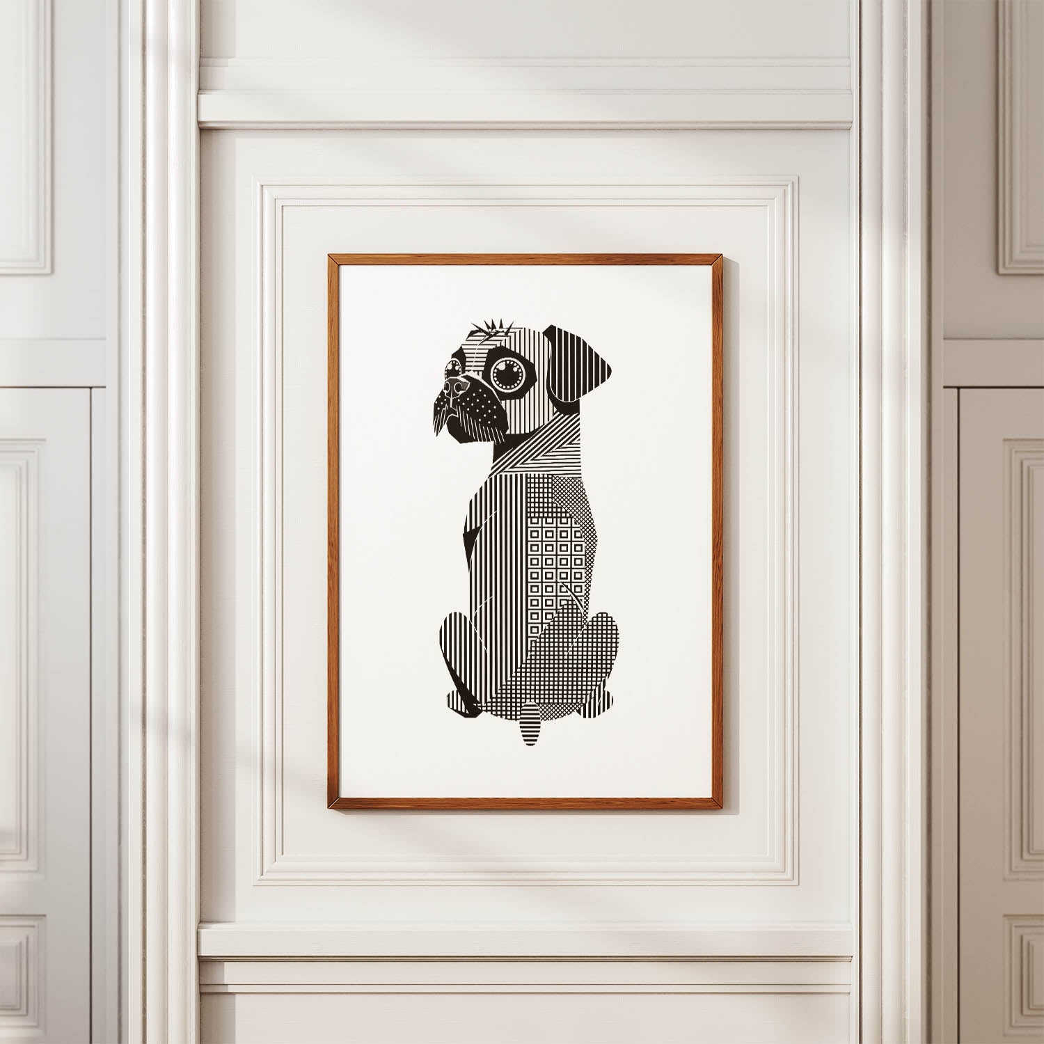 Brussels Griffon Geometric Line Art mockup