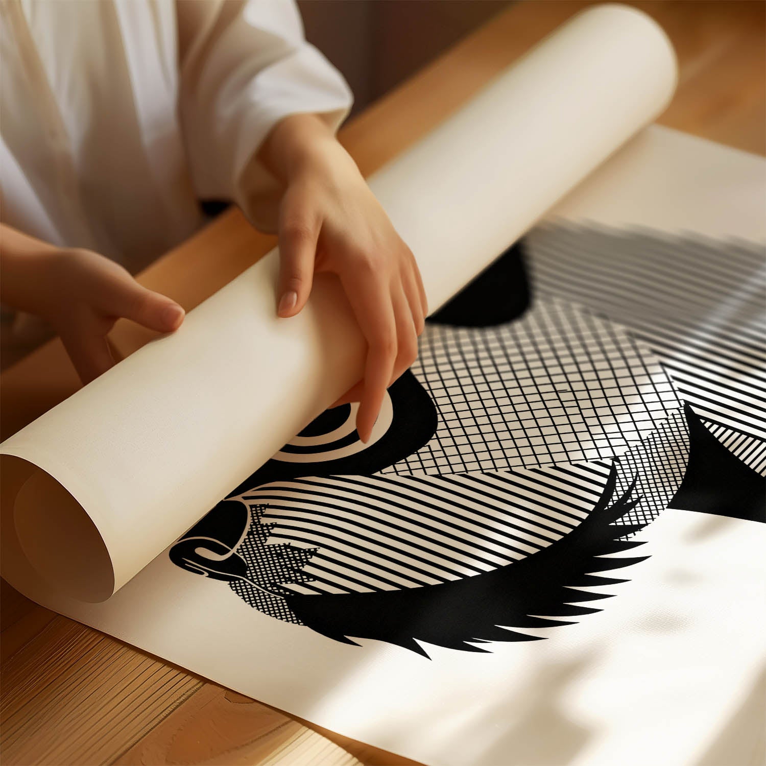 Brussels Griffon Geometric Line Art mockup
