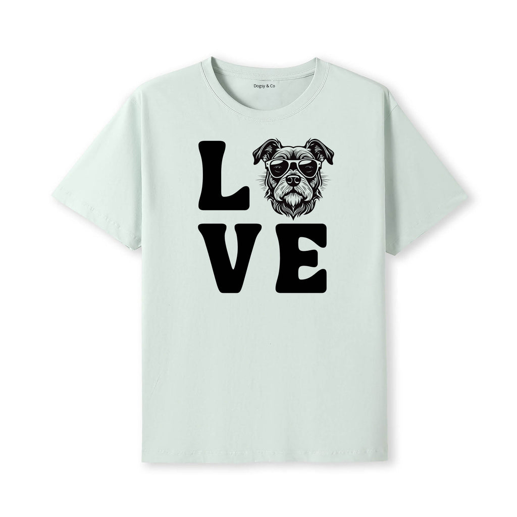Brussels Griffon LOVE DOGS Tshirt - Mint