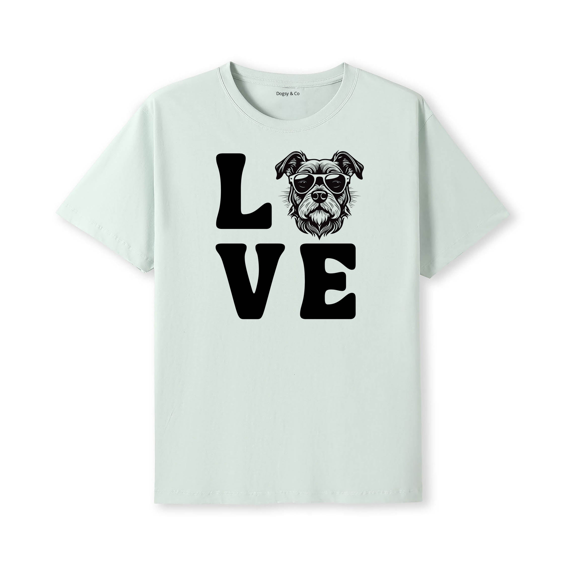 Brussels Griffon LOVE DOGS Tshirt - Mint
