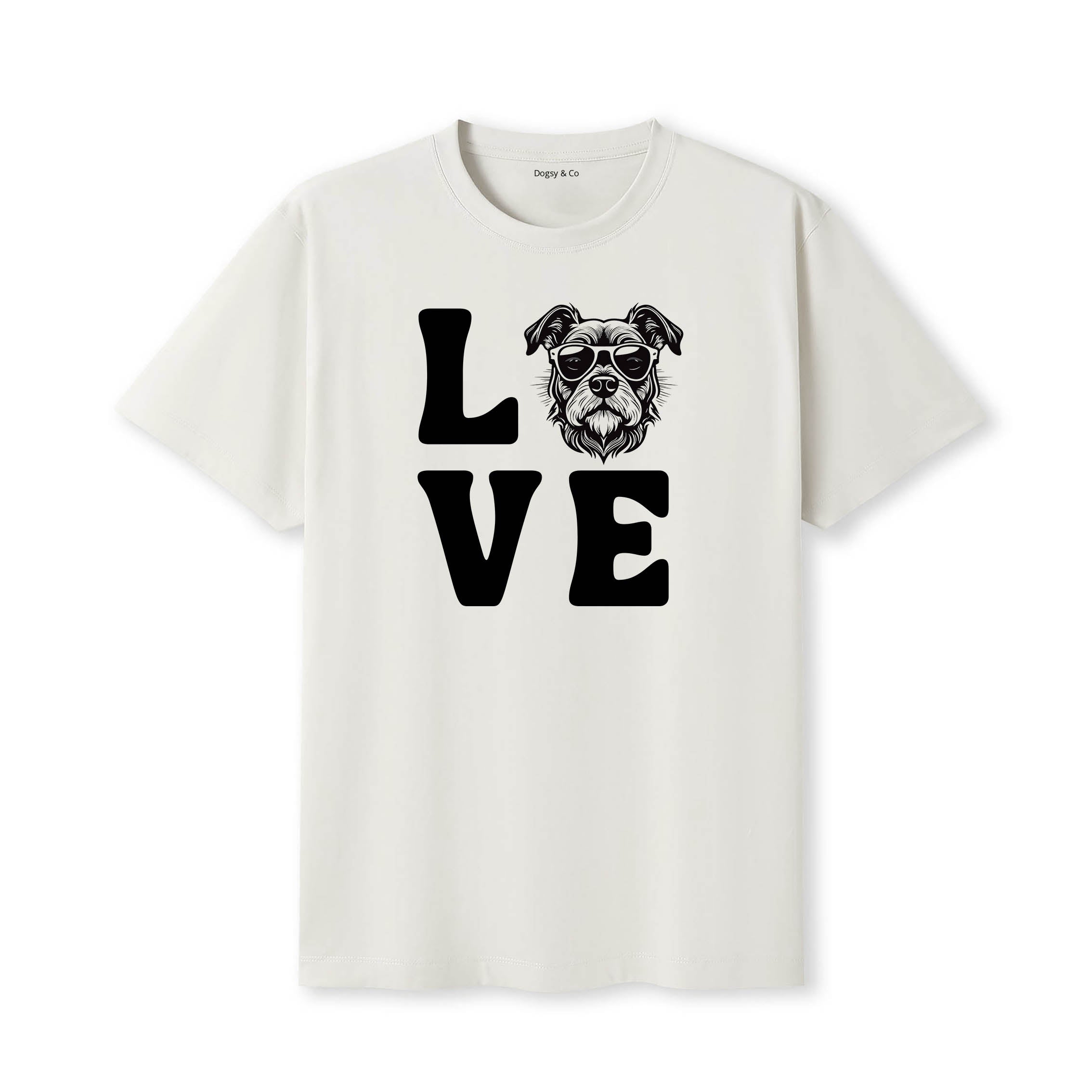 Brussels Griffon LOVE DOGS Tshirt - Natural