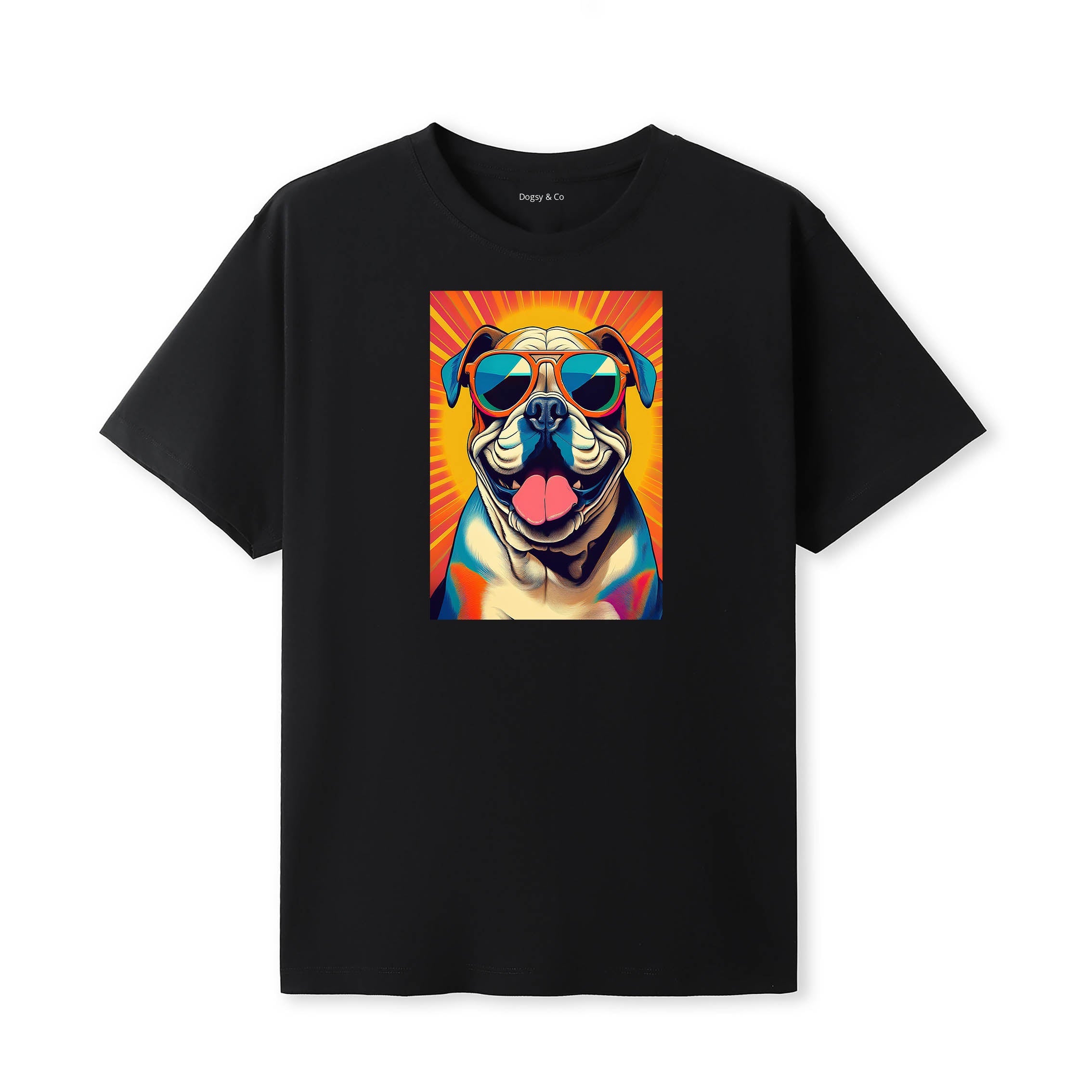 Bull Terrier Sunnies Dog T-Shirt V1 Black