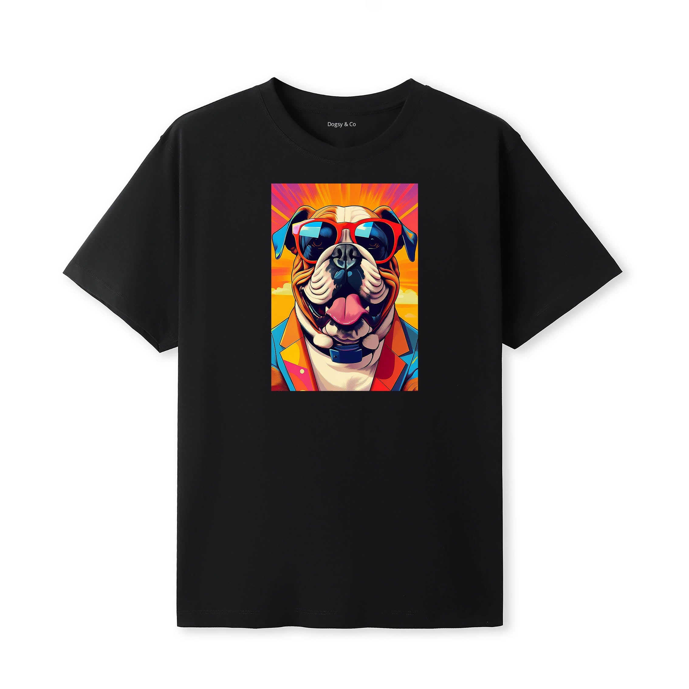 Bull Terrier Sunnies Dog T-Shirt V2 Black