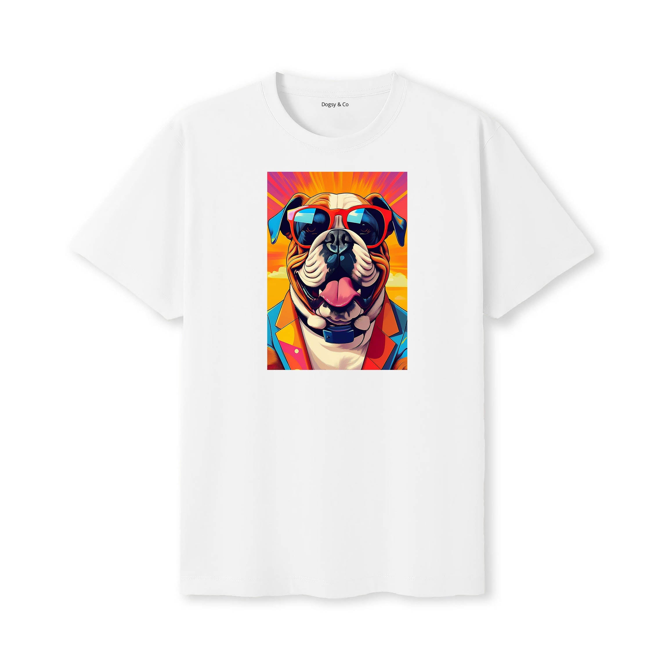 Bull Terrier Sunnies Dog T-Shirt V2 White