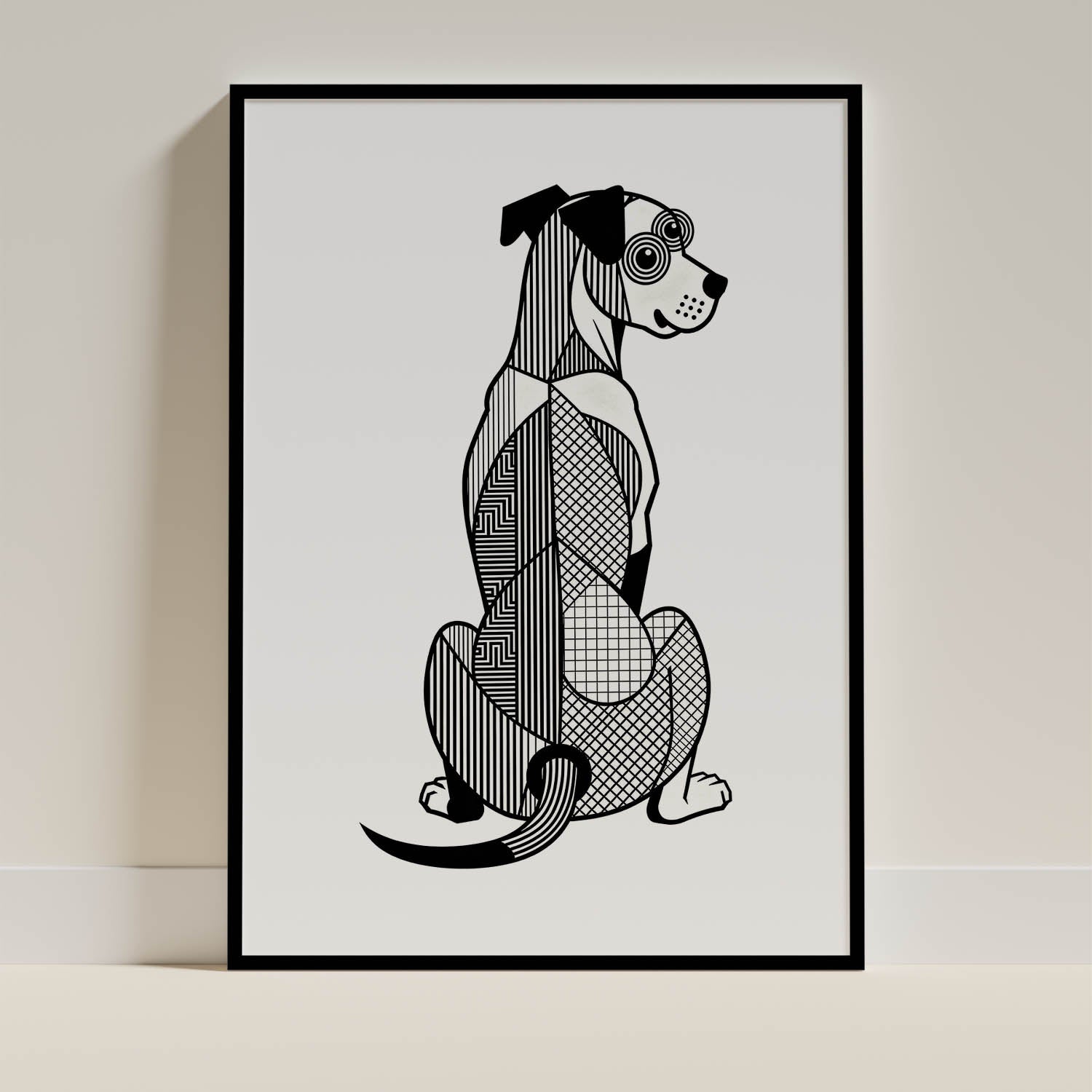 Bull Arab Geometric Line Art mockup