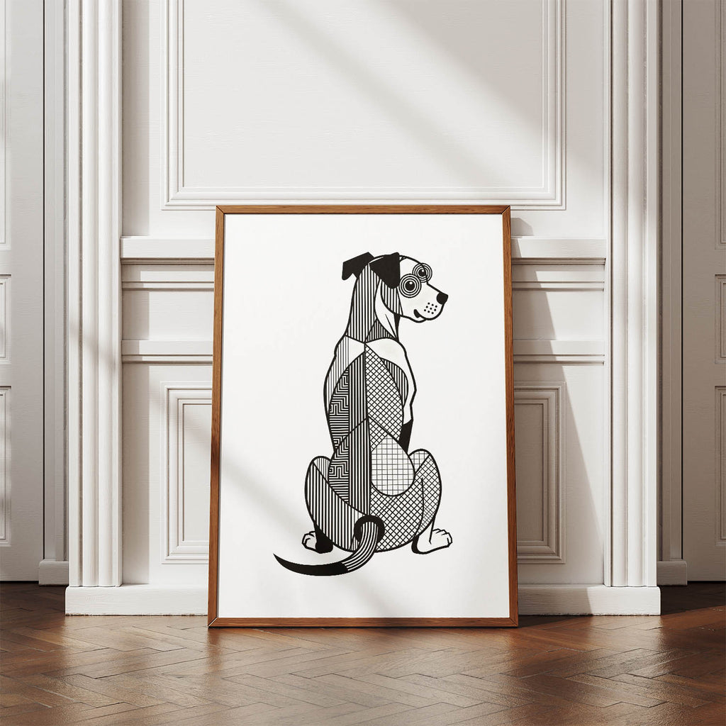 Bull Arab Geometric Line Art mockup