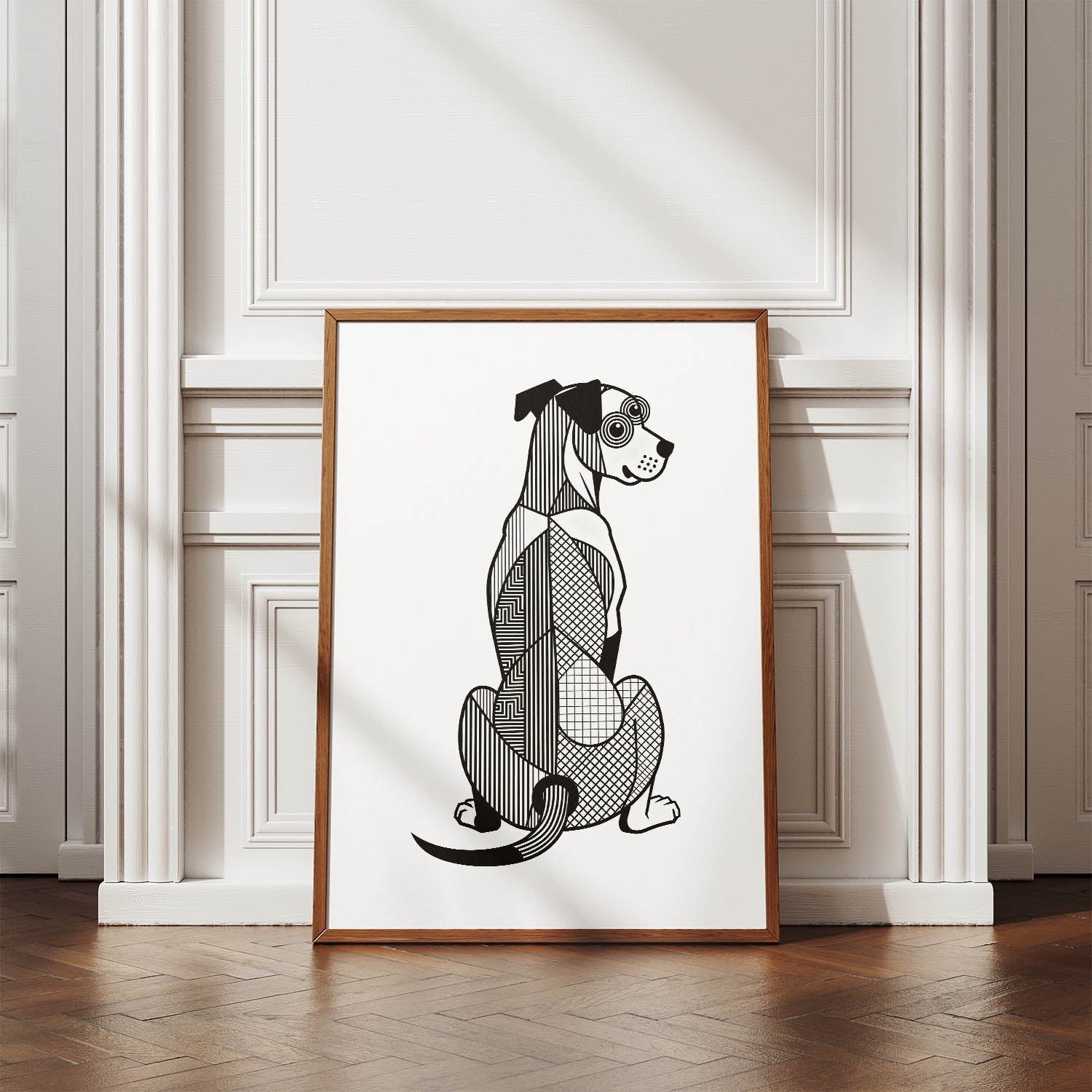 Bull Arab Geometric Line Art mockup