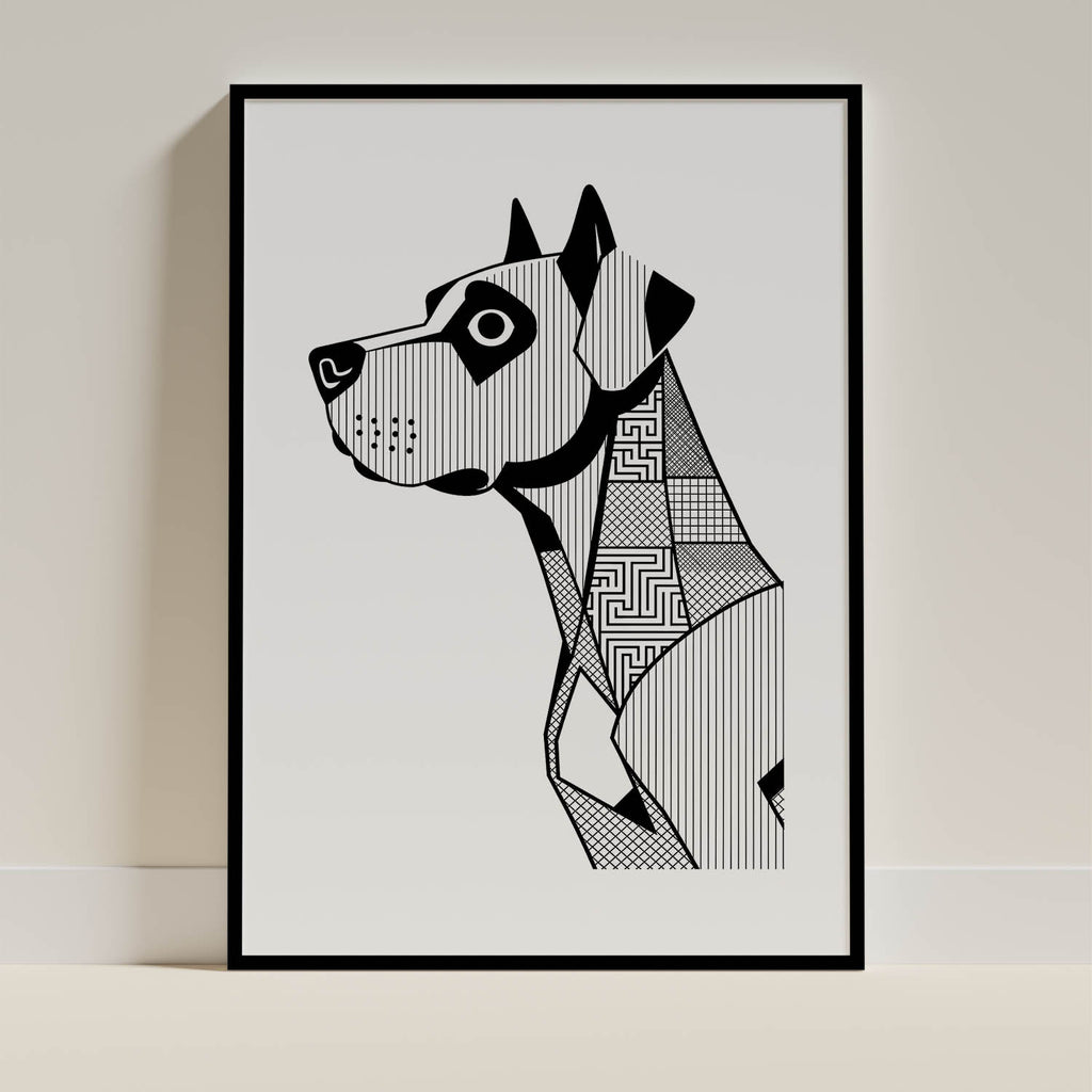 Bull Arab Geometric Line Art mockup