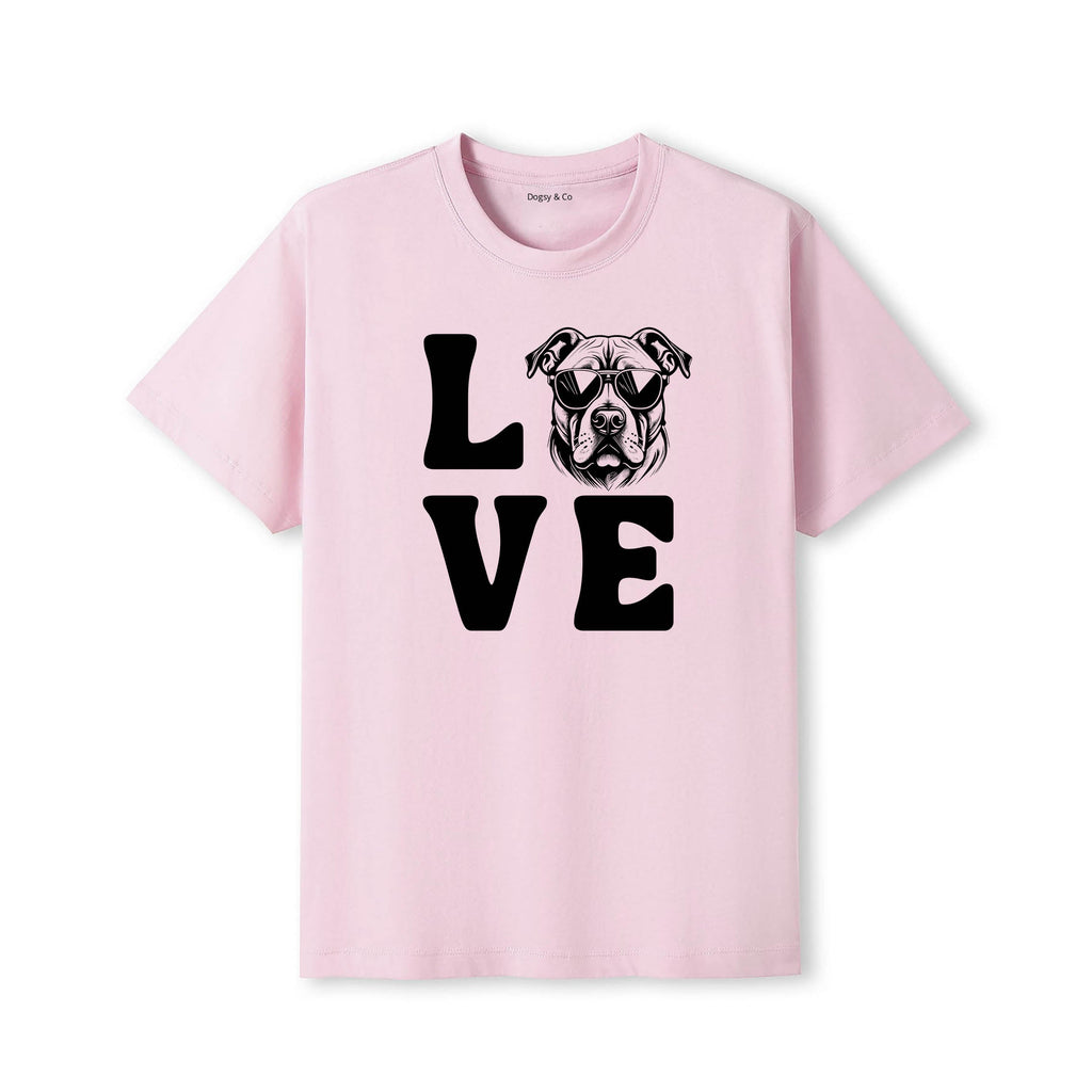 Bull Arab LOVE DOGS Tshirt - Pink