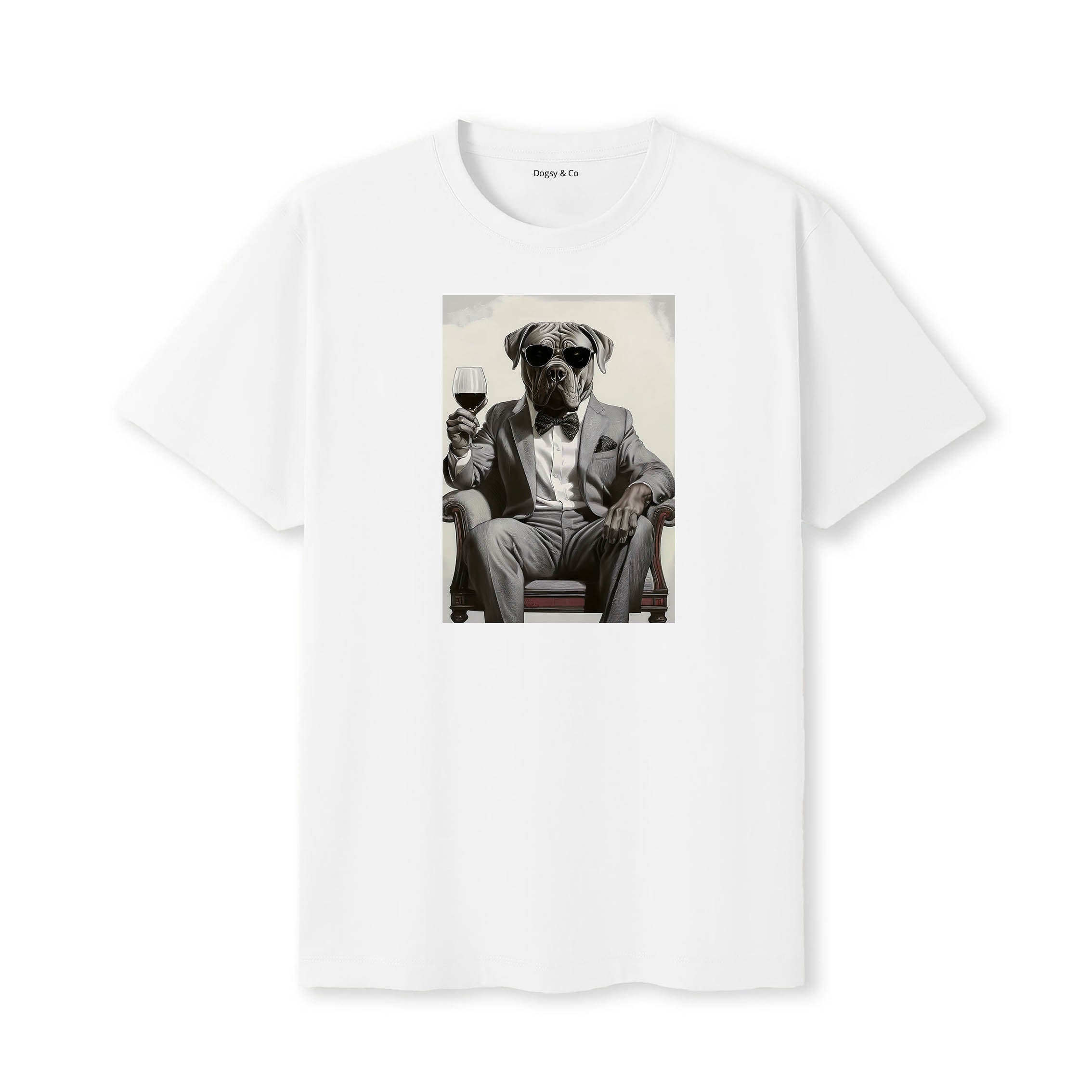 Bullmastiff distinguished gentleman dog t-shirt - white