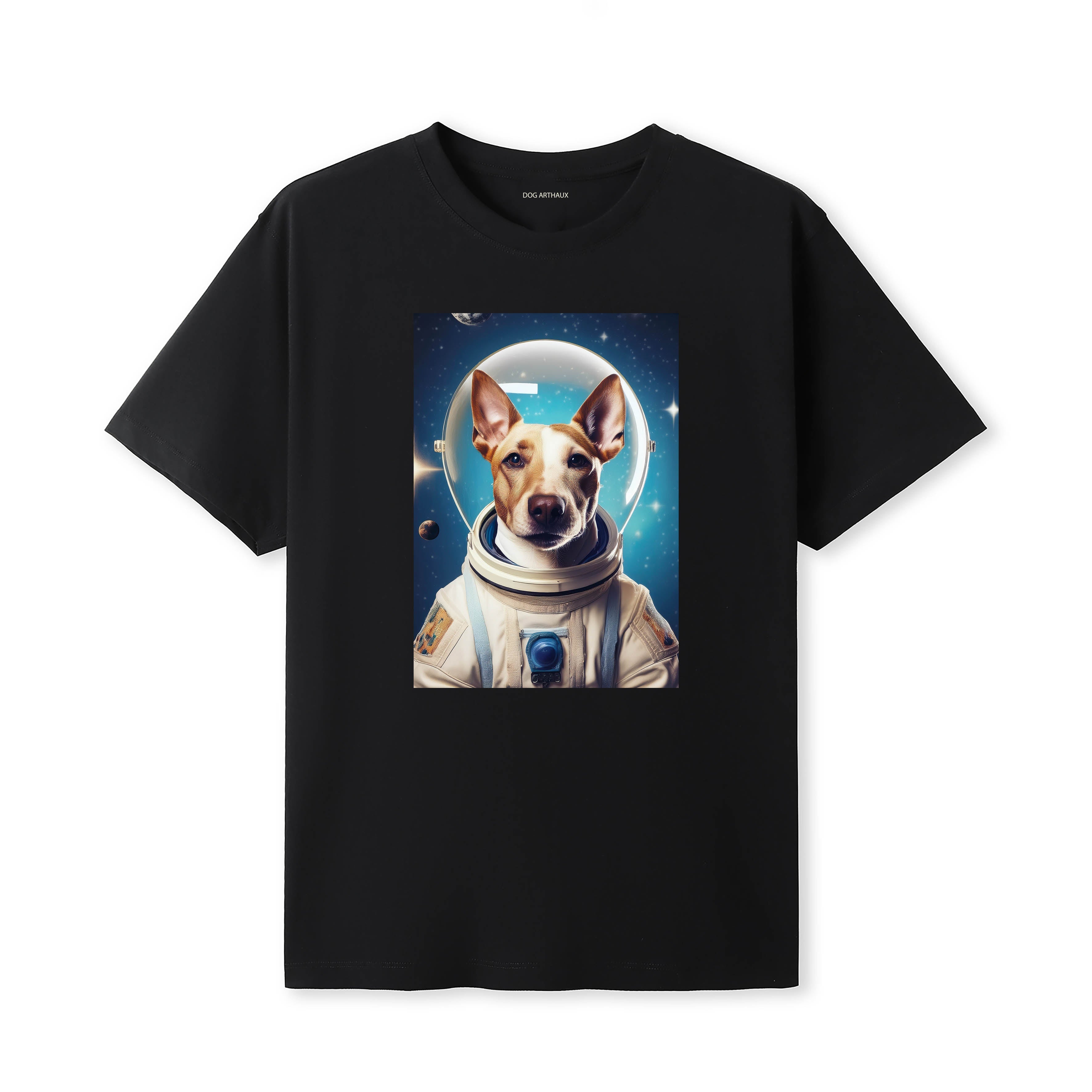 Bull Terrier Astronaut Dog T-shirt - Black | Dogsy & Co