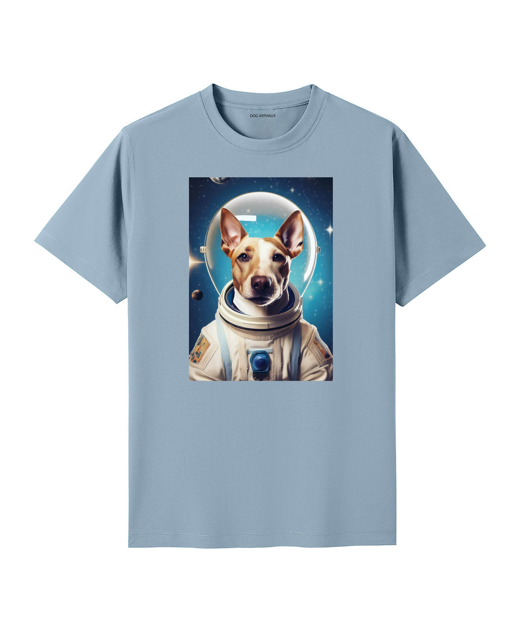 Bull Terrier Astronaut Dog T-shirt - Blue