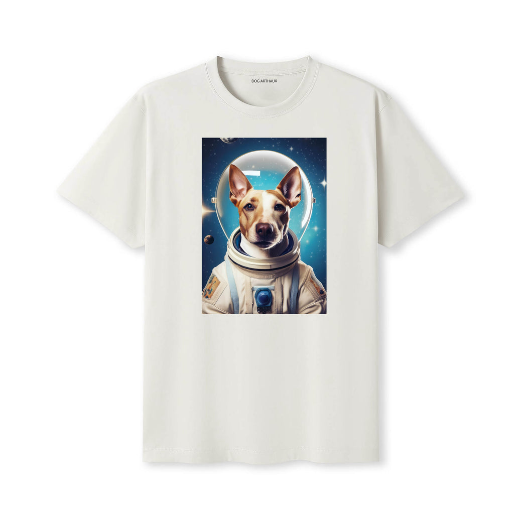 Bull Terrier Astronaut Dog T-shirt - Natural