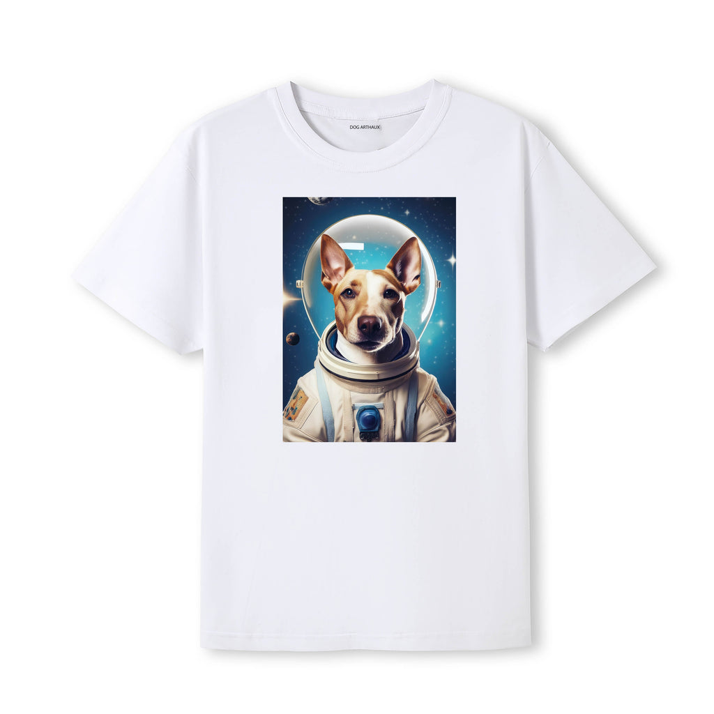 Bull Terrier Astronaut Dog T-shirt - White